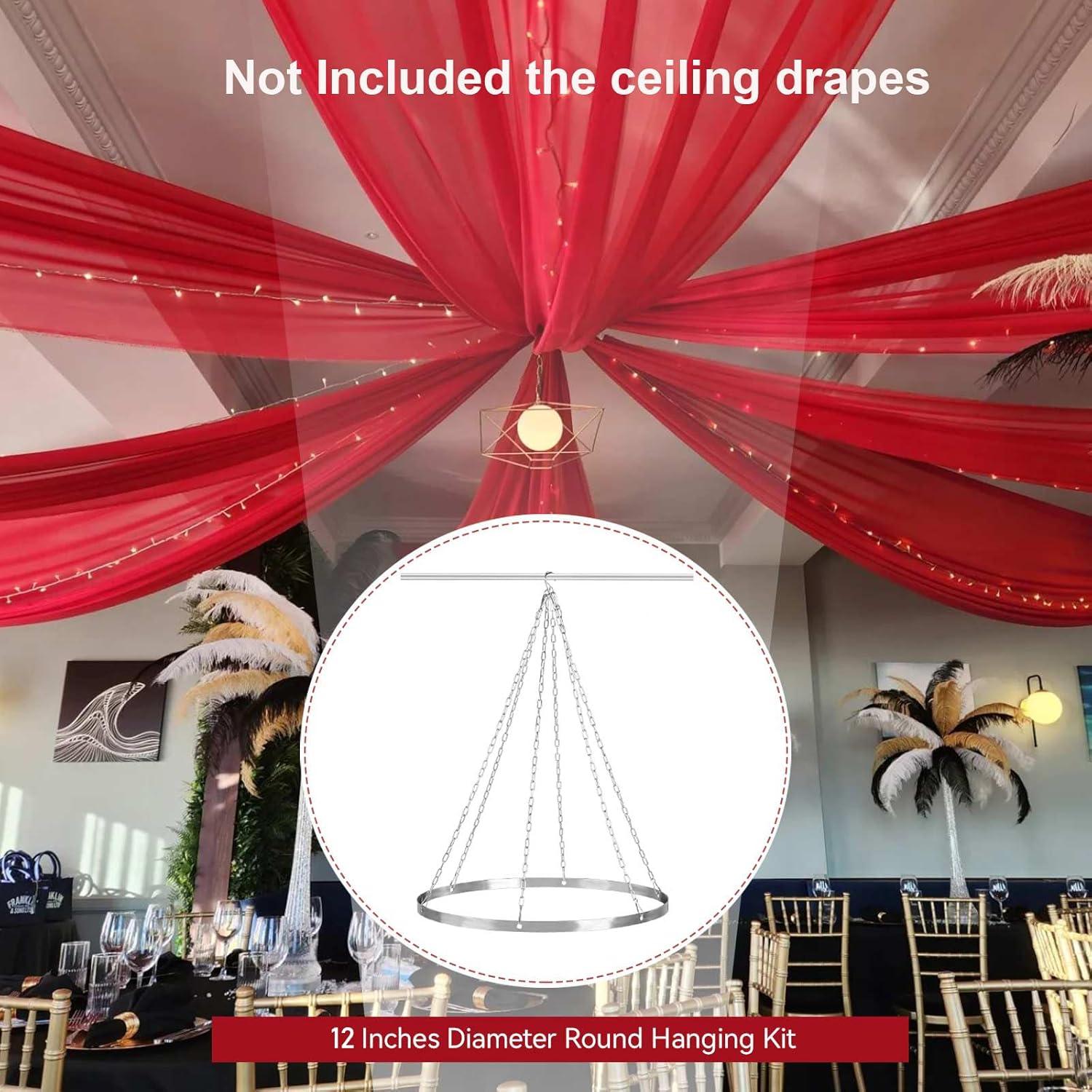 Kit de Cortinas de Techo Colgantes PakiInno 30.48 cm Plateado