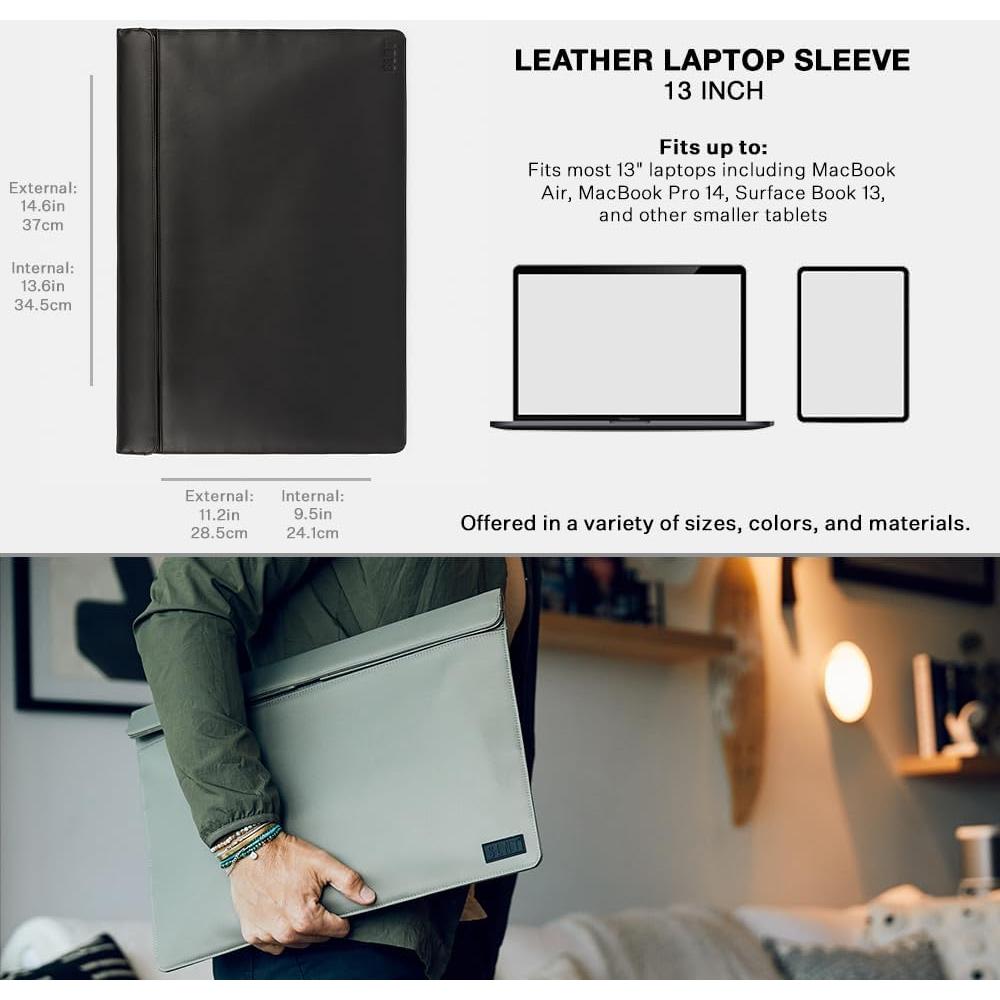 Bolsa Faraday Silent Pocket Cuero Negro 13" Protección Signal