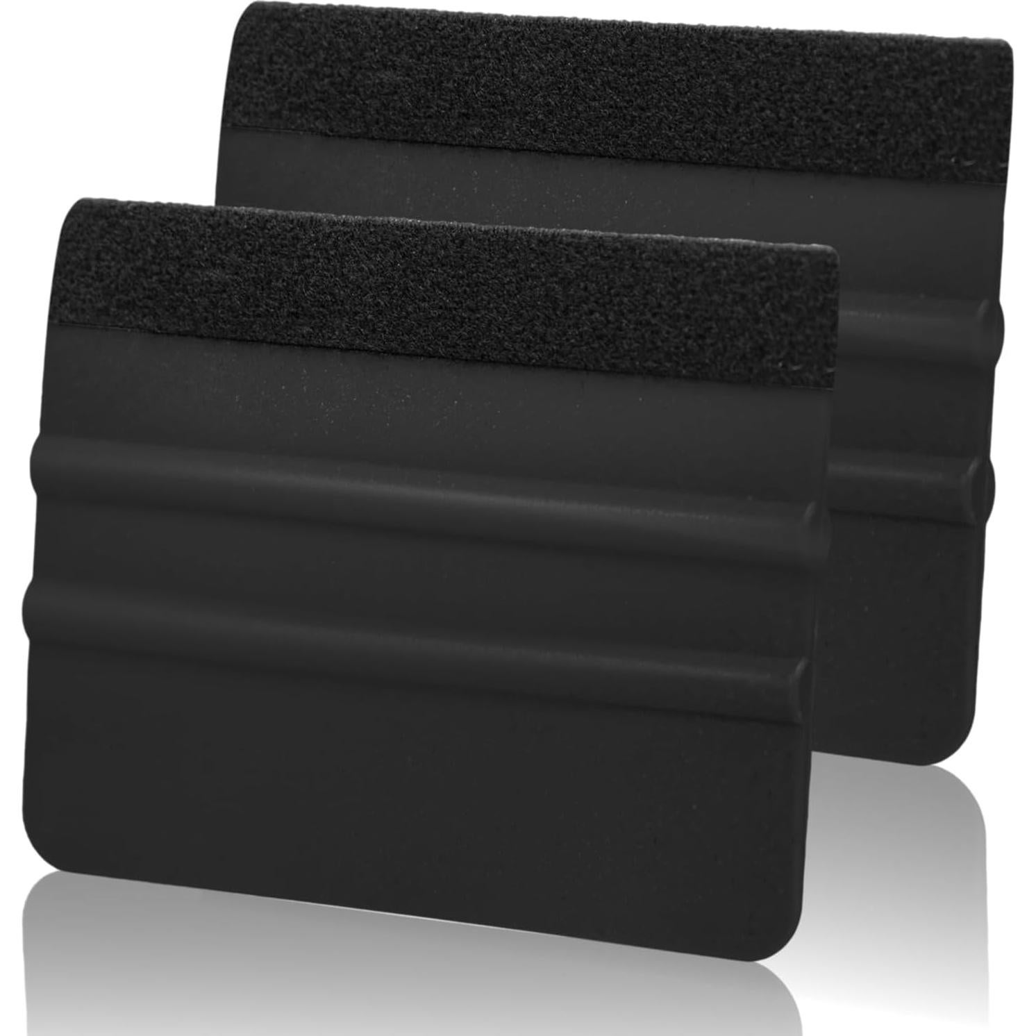 Raspador de Vinilo AMZDEPOT 4" Negro 2 Pcs con Fieltro Extra