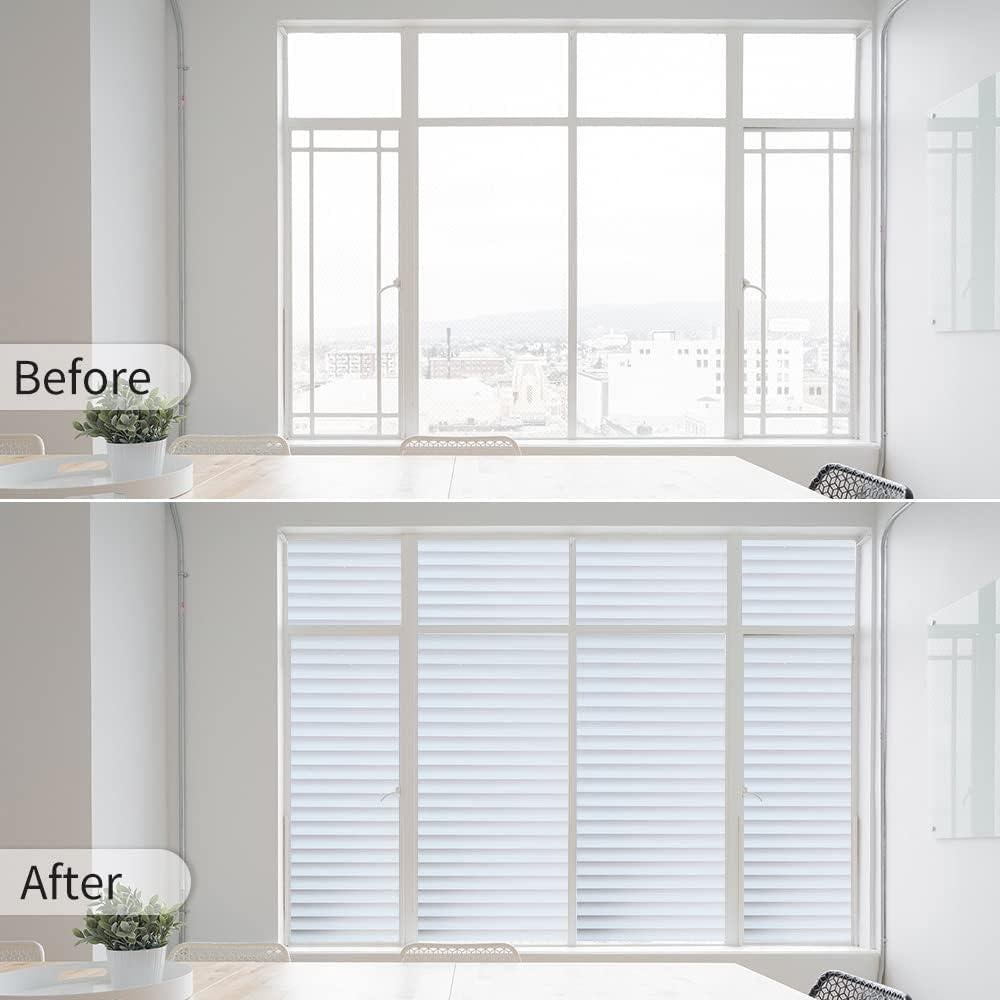 Película de Privacidad para Ventanas DERZGAO 44.5x199.8cm Anti UV