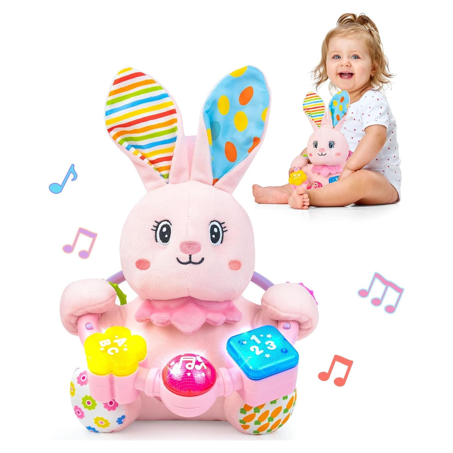 Juguete de Peluche Musical Conejito Rosa para Bebés