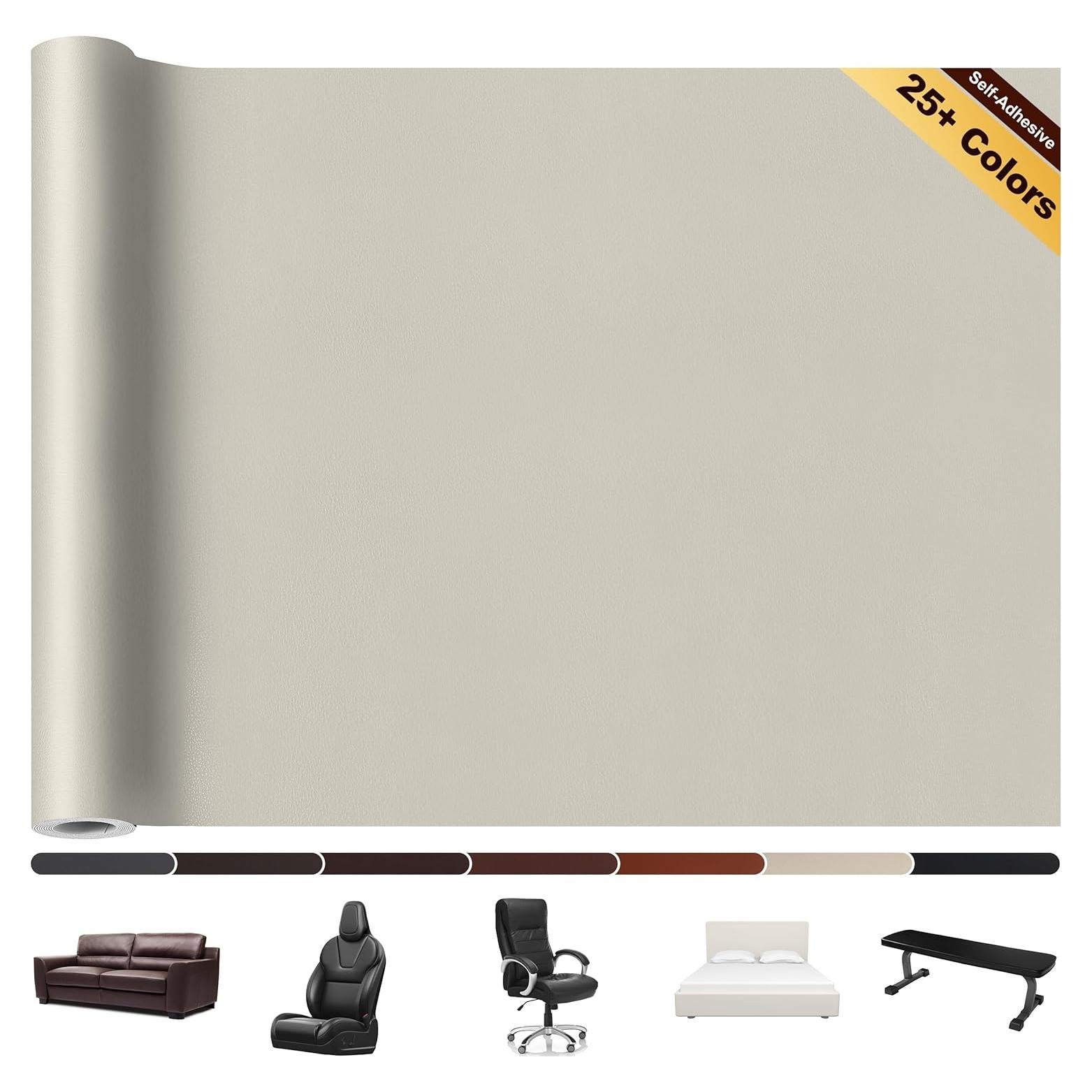 Parche de Reparación de Cuero AVEUO 8.89x152.4 cm Beige