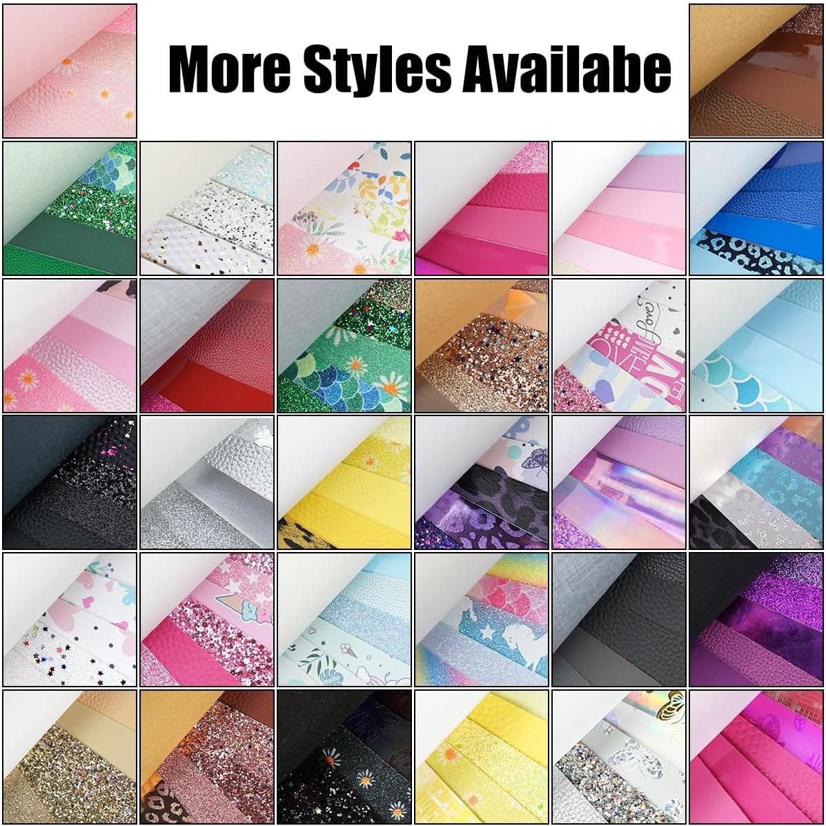 Hojas de Cuero Sintético Litchi 6 Pack Rosa Bebé 20x30 cm