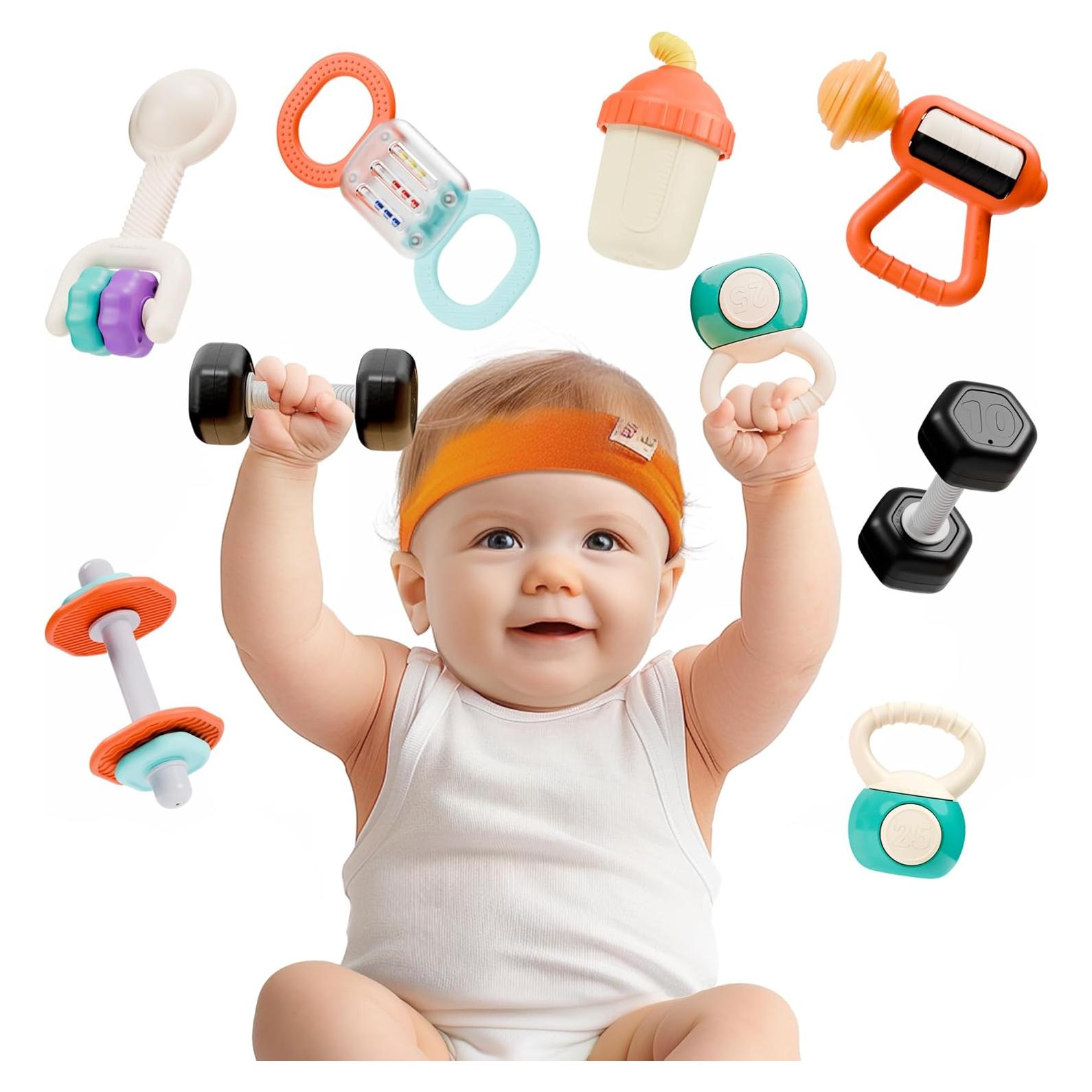 Conjunto de Sonajeros iPlay, iLearn 7PCS para Bebés