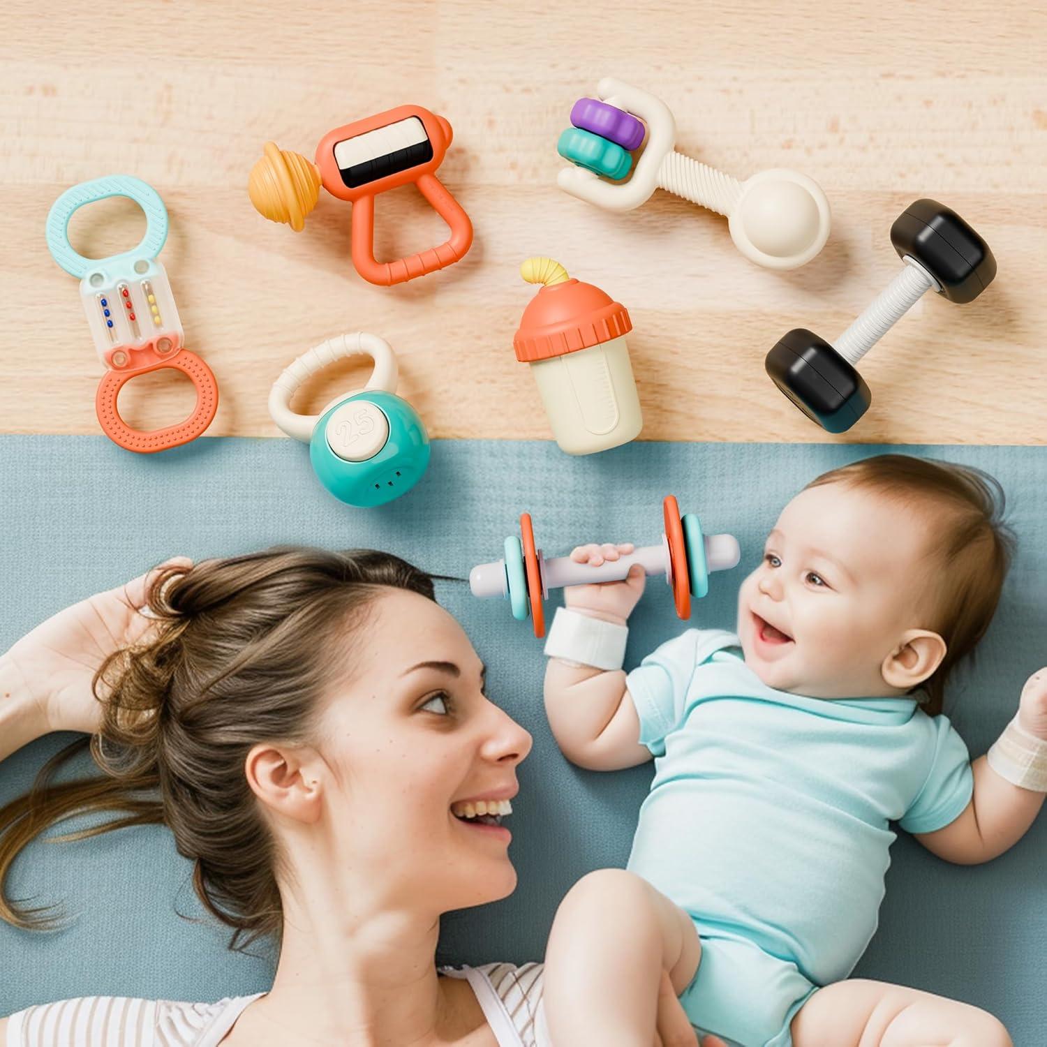 Conjunto de Sonajeros iPlay, iLearn 7PCS para Bebés