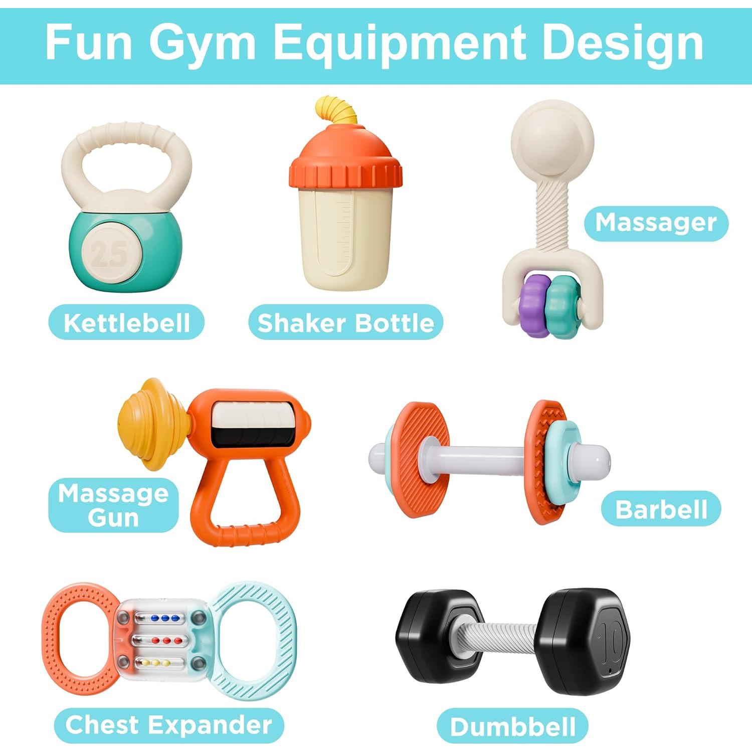 Conjunto de Sonajeros iPlay, iLearn 7PCS para Bebés