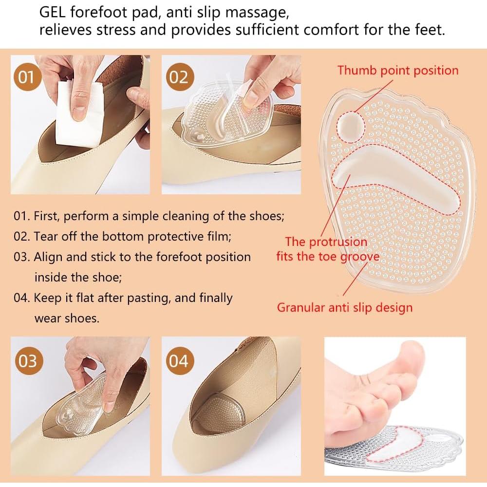 16 Piezas Almohadillas de Gel Zioiaoro para Zapatos Sueltos