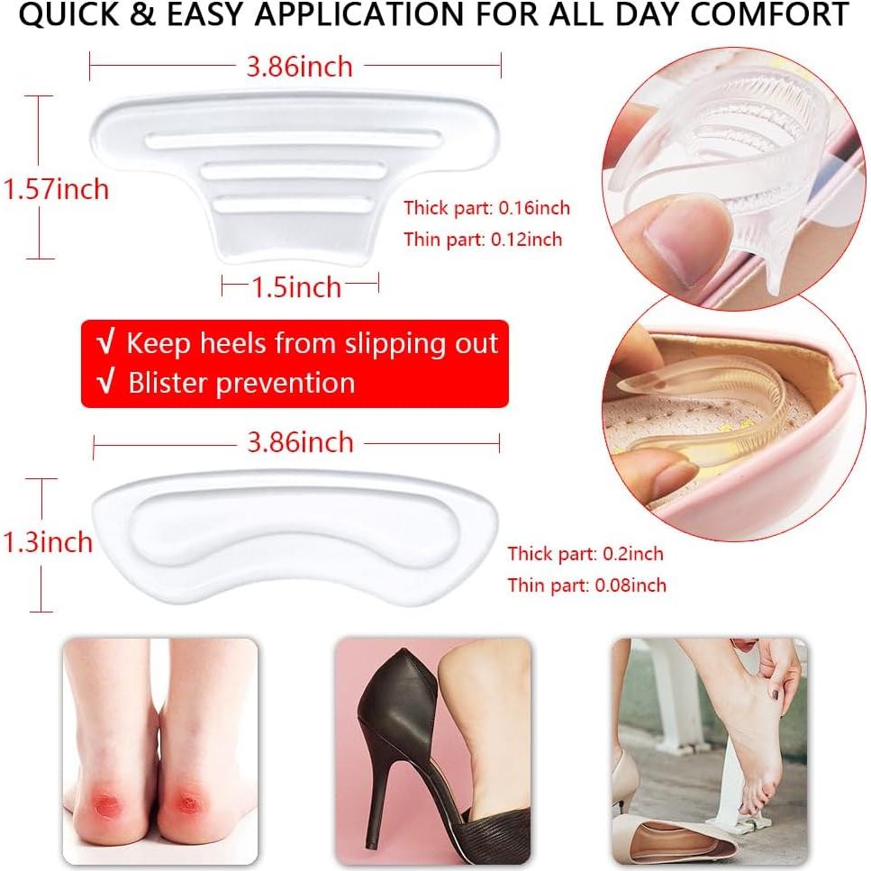 16 Piezas Almohadillas de Gel Zioiaoro para Zapatos Sueltos