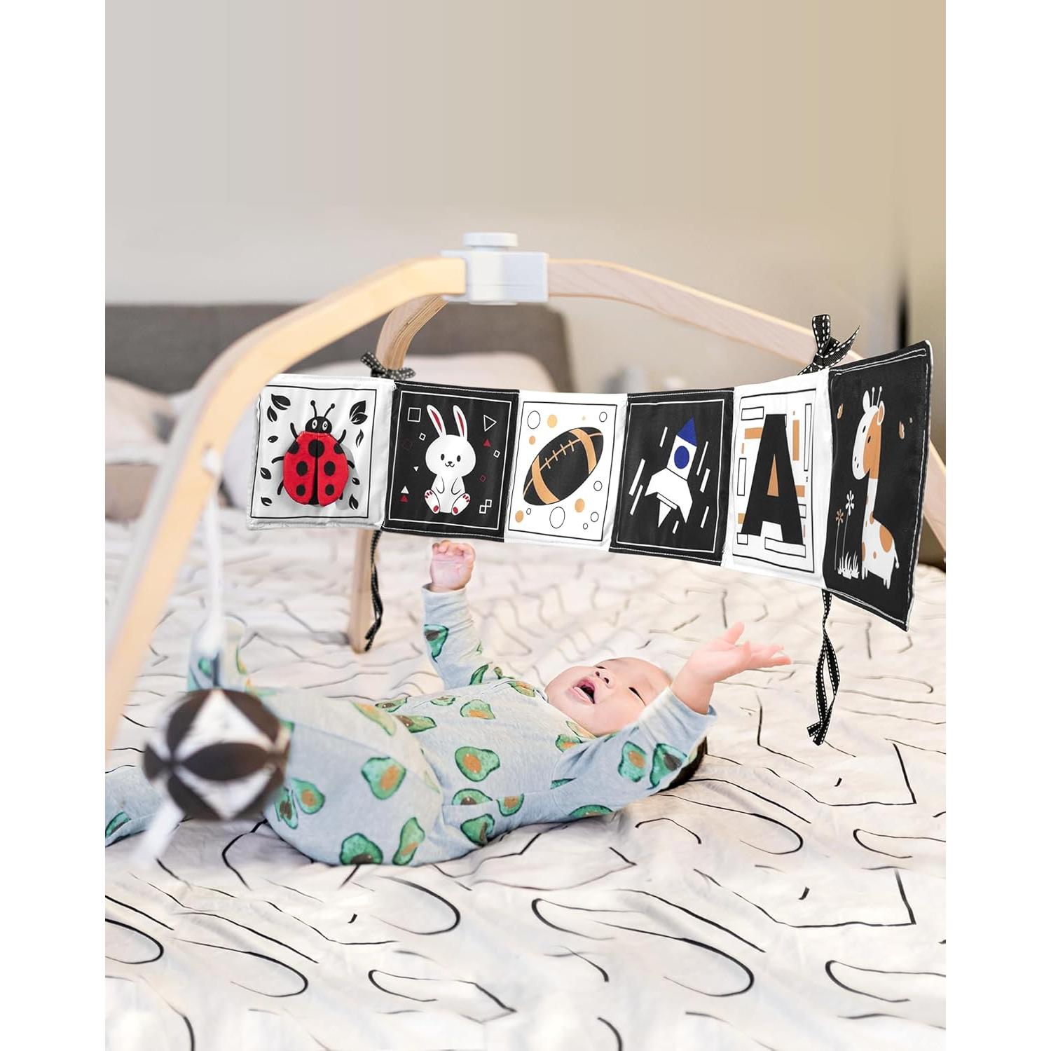 Libro Sensorial para Bebés Infinno Blanco y Negro 0-6 Meses