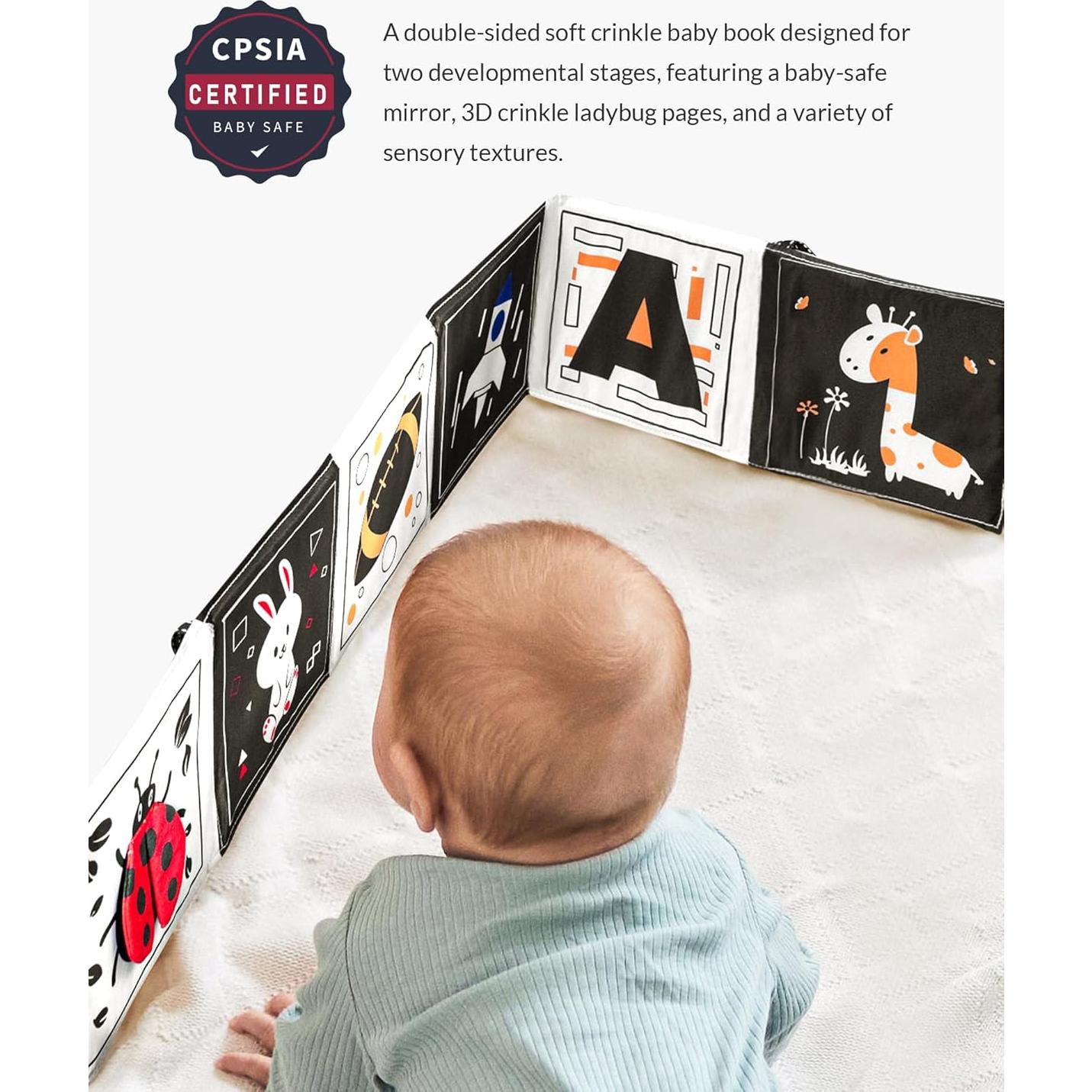 Libro Sensorial para Bebés Infinno Blanco y Negro 0-6 Meses