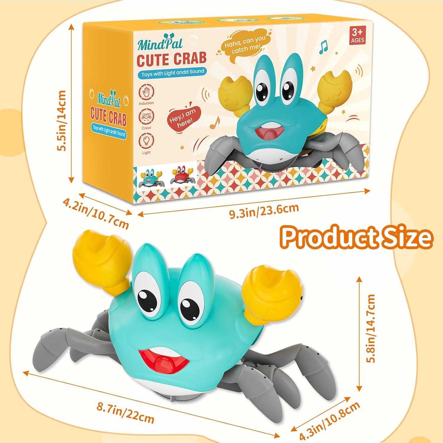 Juguete Cangrejo Gateador MindPal con Música y Luz LED
