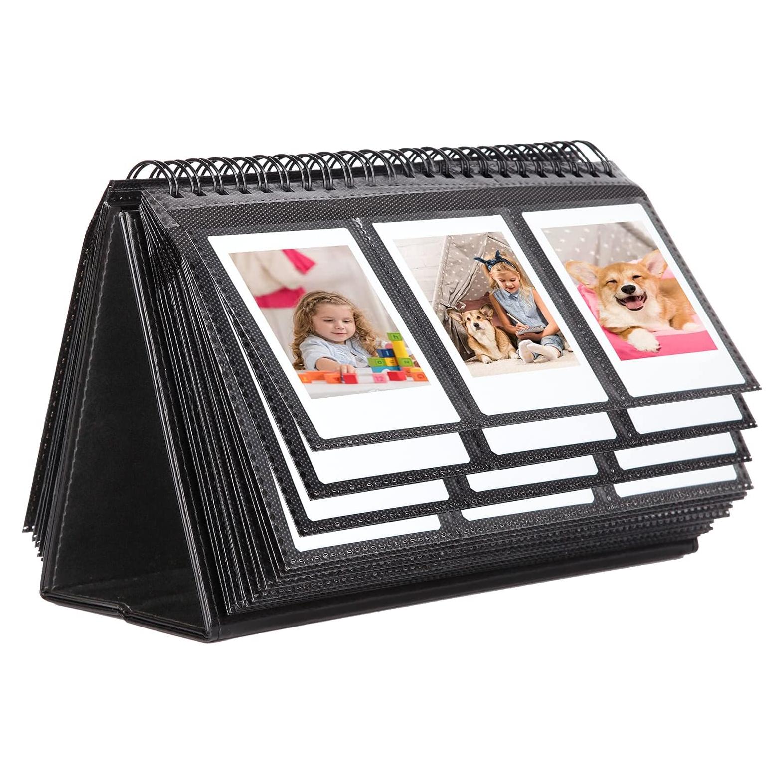 Álbum de Fotos de Escritorio Ruibytree 96 Bolsillos Negro