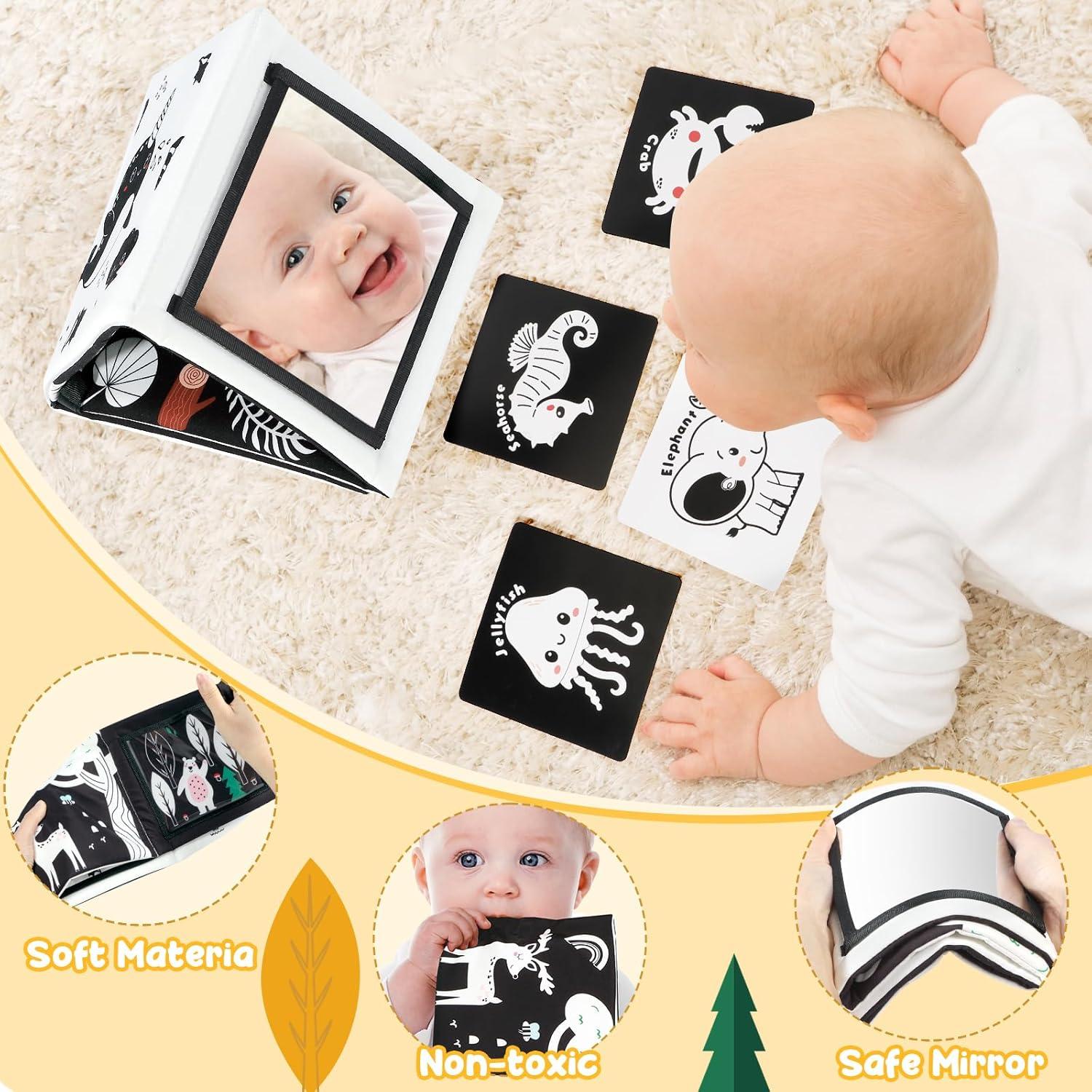 Juguetes para Bebés URMYWO en Blanco y Negro 0-12 Meses