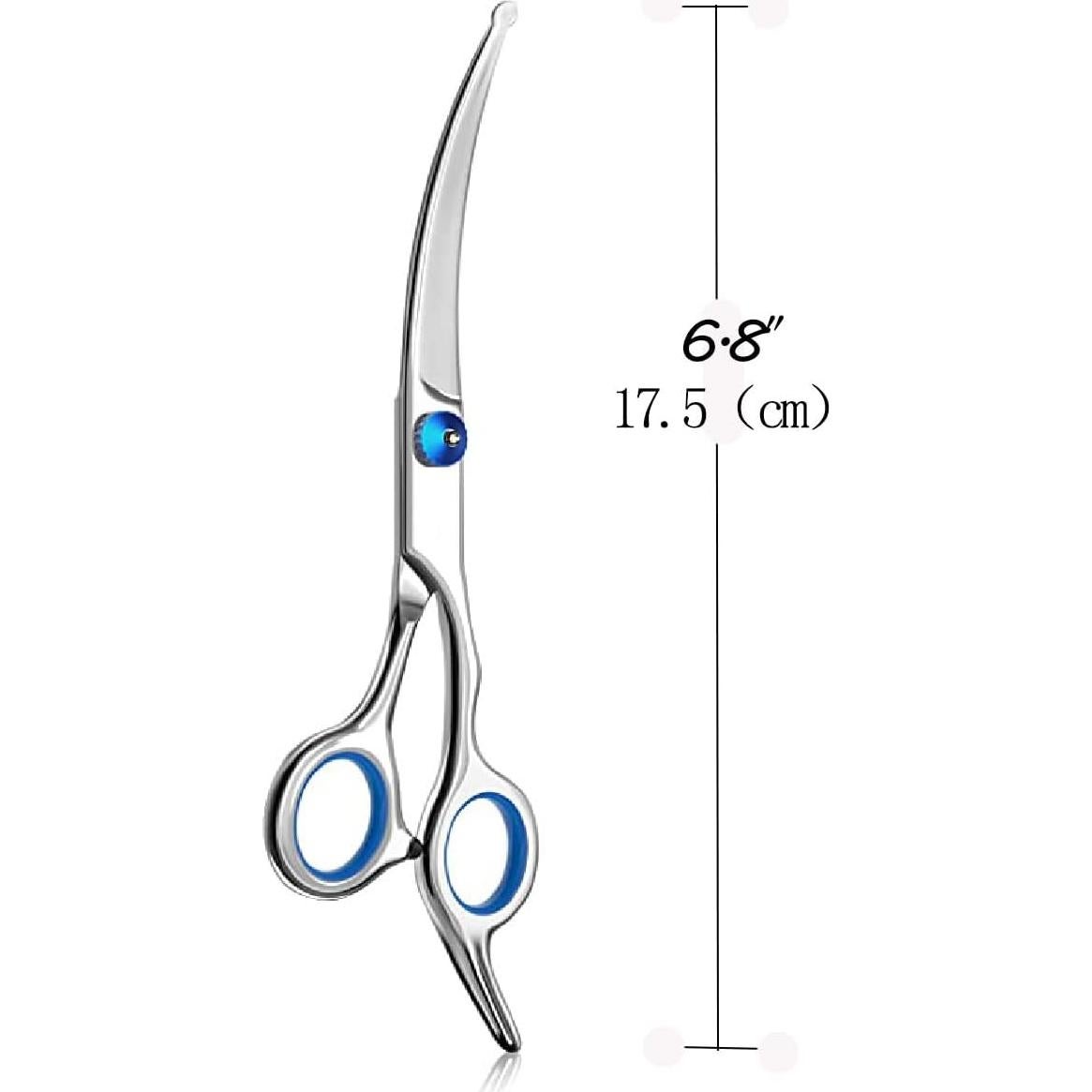 Tijeras de Aseo para Perros Nlmskzzy Curvadas Acero Inoxidable