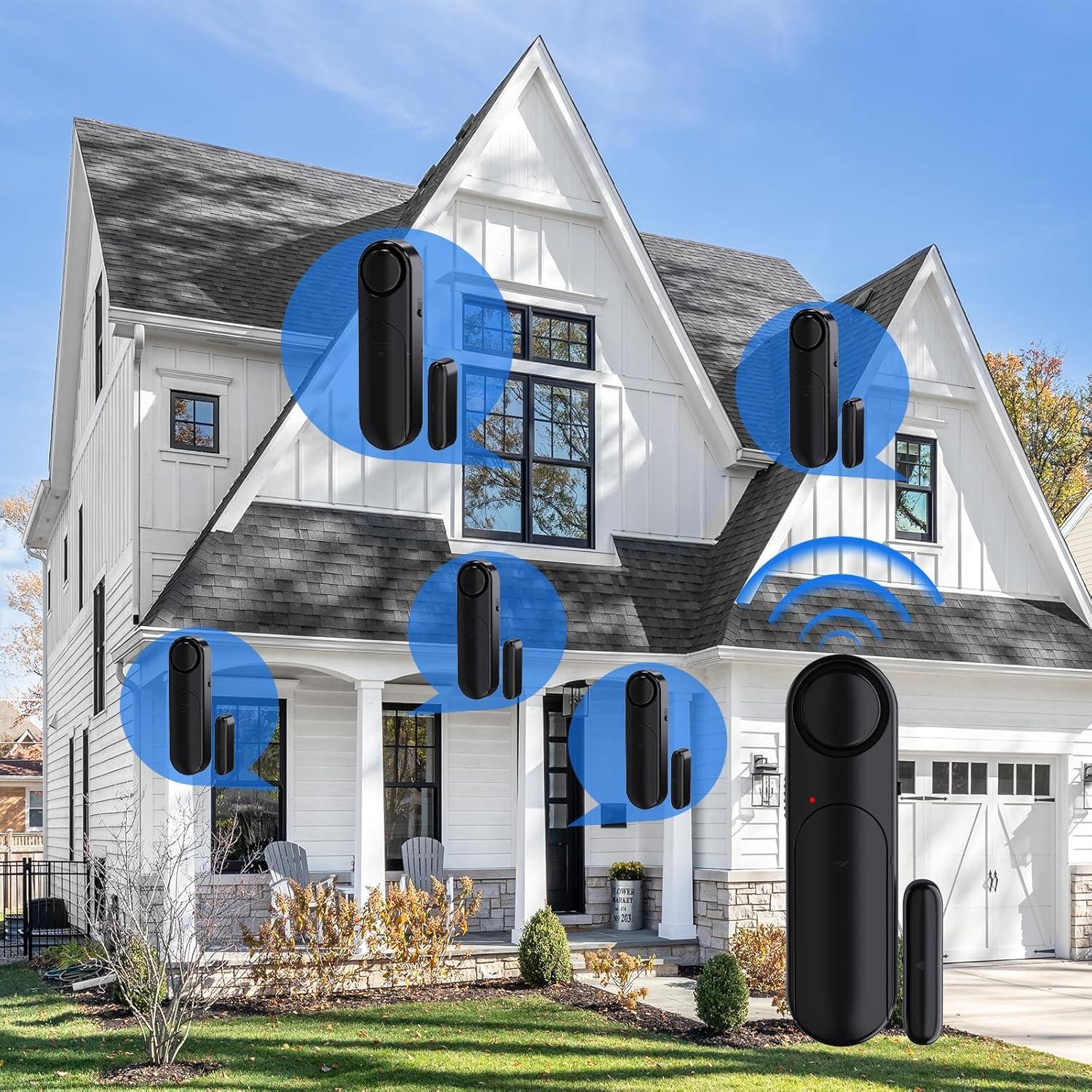 Alarma Inalámbrica de Puerta y Ventana Metak D130 - 120dB, Paquete de 2