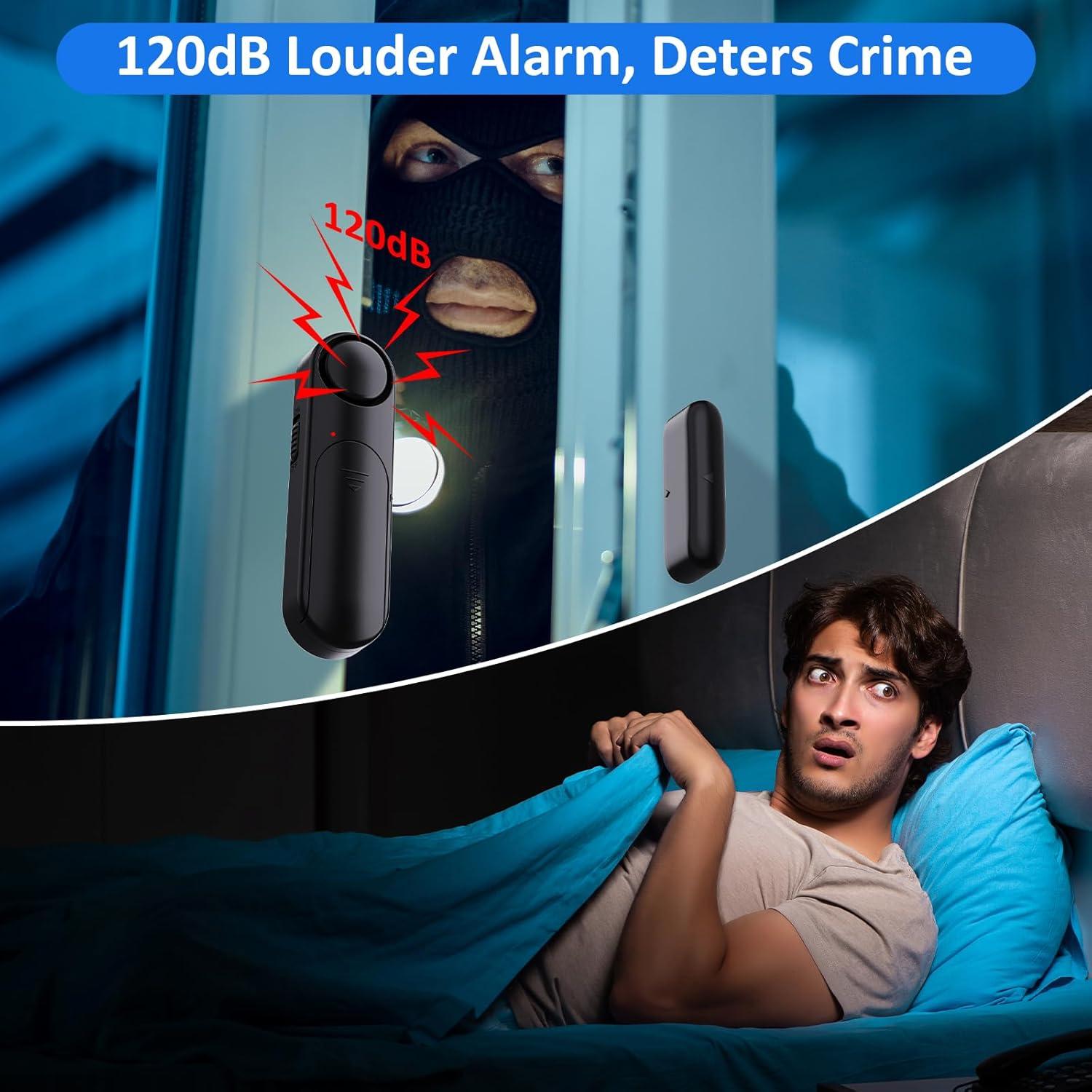 Alarma Inalámbrica de Puerta y Ventana Metak D130 - 120dB, Paquete de 2