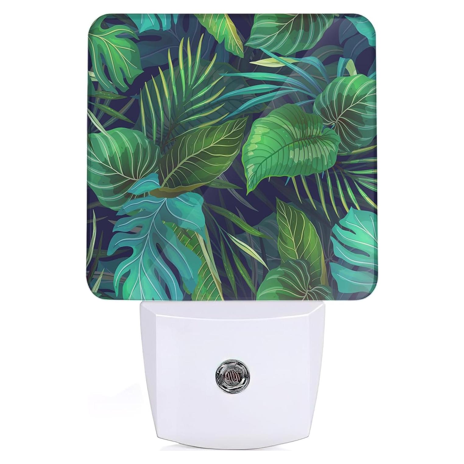 Luz Nocturna Enchufada ZTHLL Hoja Verde con Sensor Automático