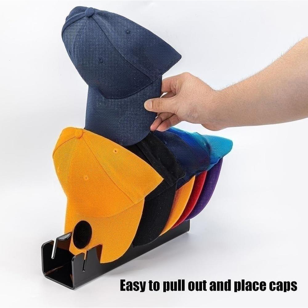 Soporte para Gorras de Béisbol QKEWURO 2 Pcs Negro Acrílico