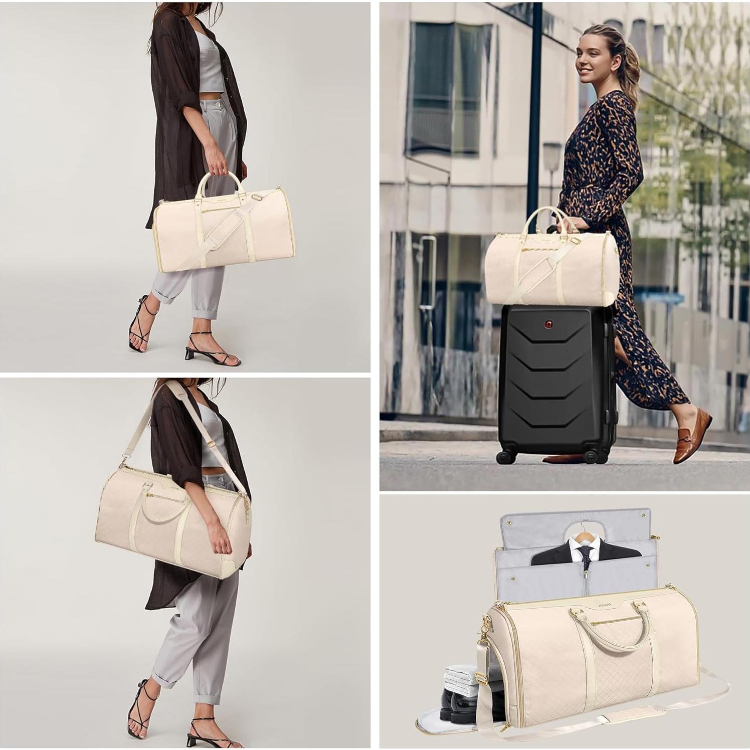 Bolsa de viaje 3 en 1 ZRSUN Beige 50L Impermeable Sin Arrugas