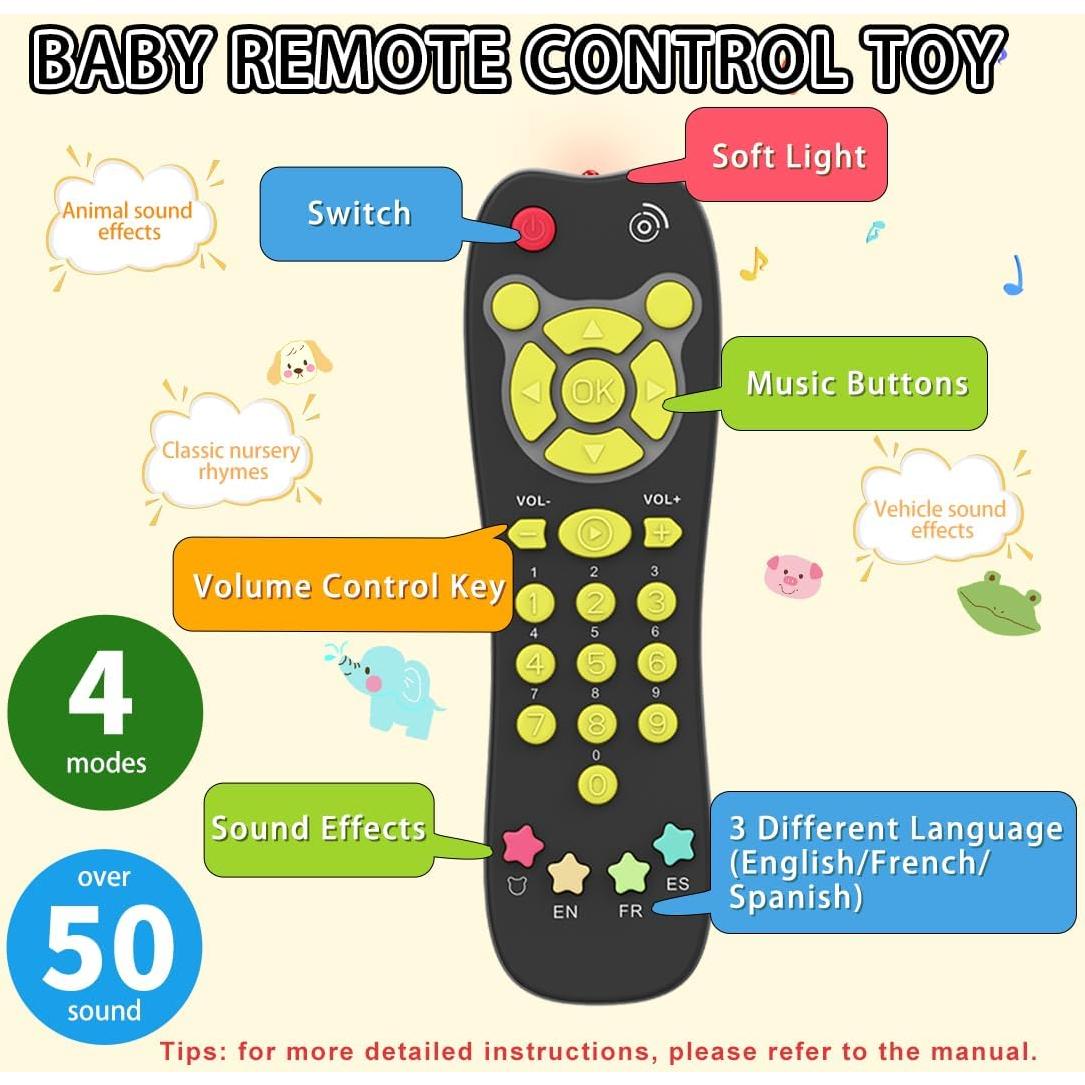 Juego de Teléfono de Juguete KALUYA Control Remoto Negro