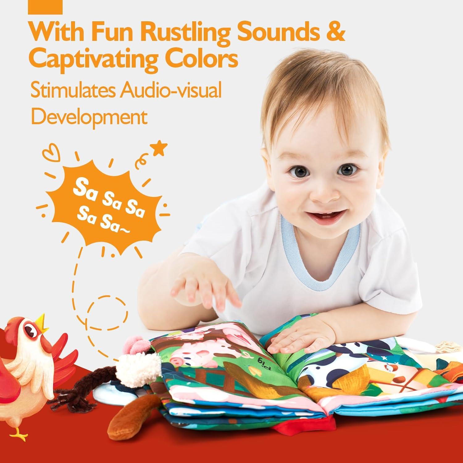 Libro de Tela para Bebés Hahaland Granja 0-3 Años