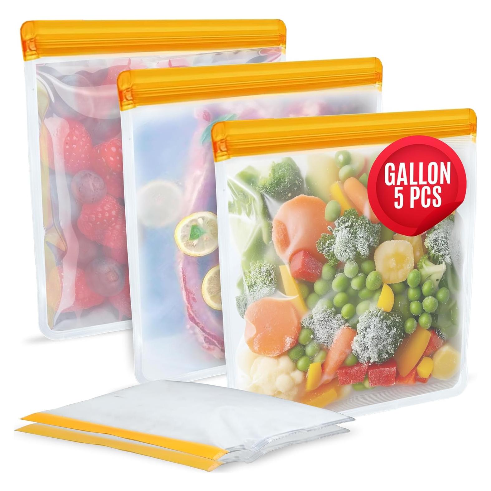 Paquete de 5 Bolsas Reutilizables iFUMOR 1 Galón Apto Lavavajillas