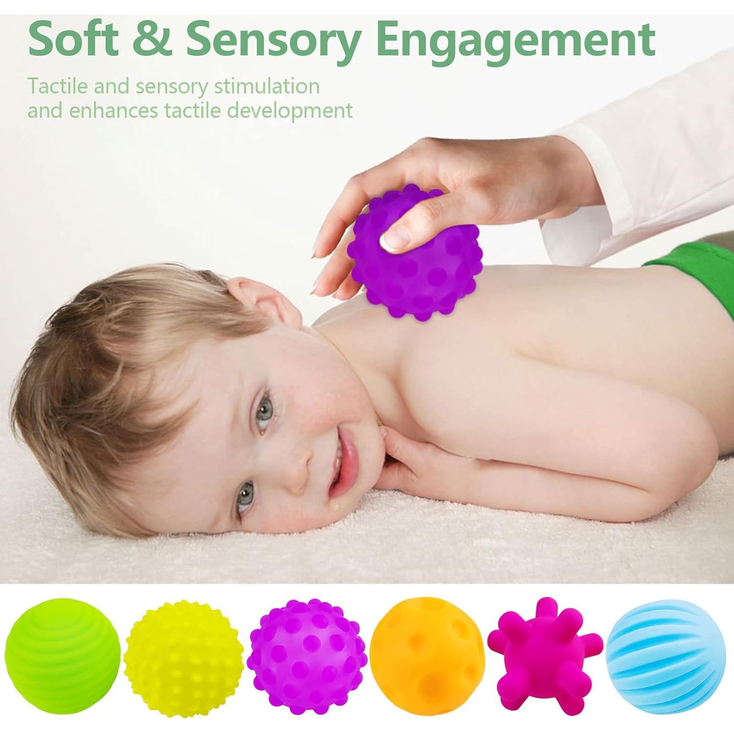 Bolas Sensoriales ROHSCE para Bebés 6-12 Meses - 6 Piezas