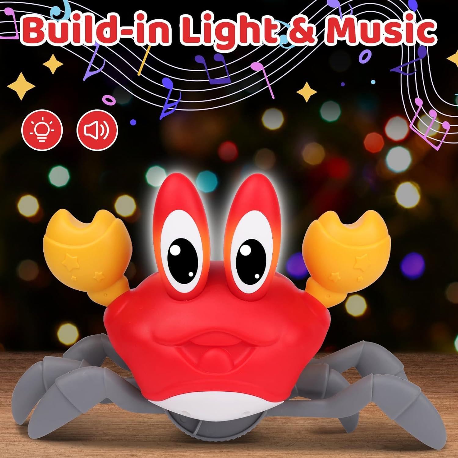 Juguete Cangrejo Gateador FunMission Rojo con Música y Luz
