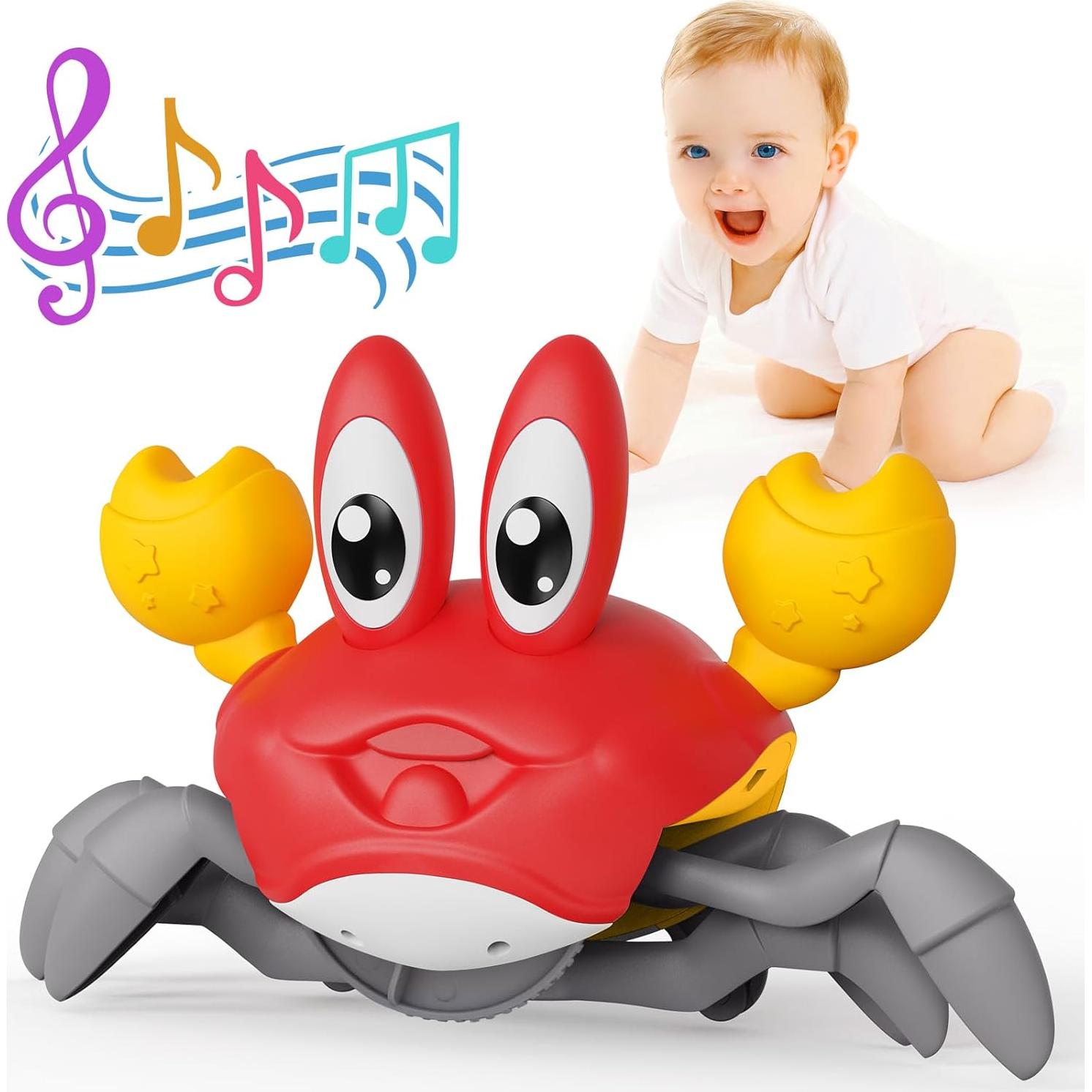 Juguete Cangrejo Gateador FunMission Rojo con Música y Luz