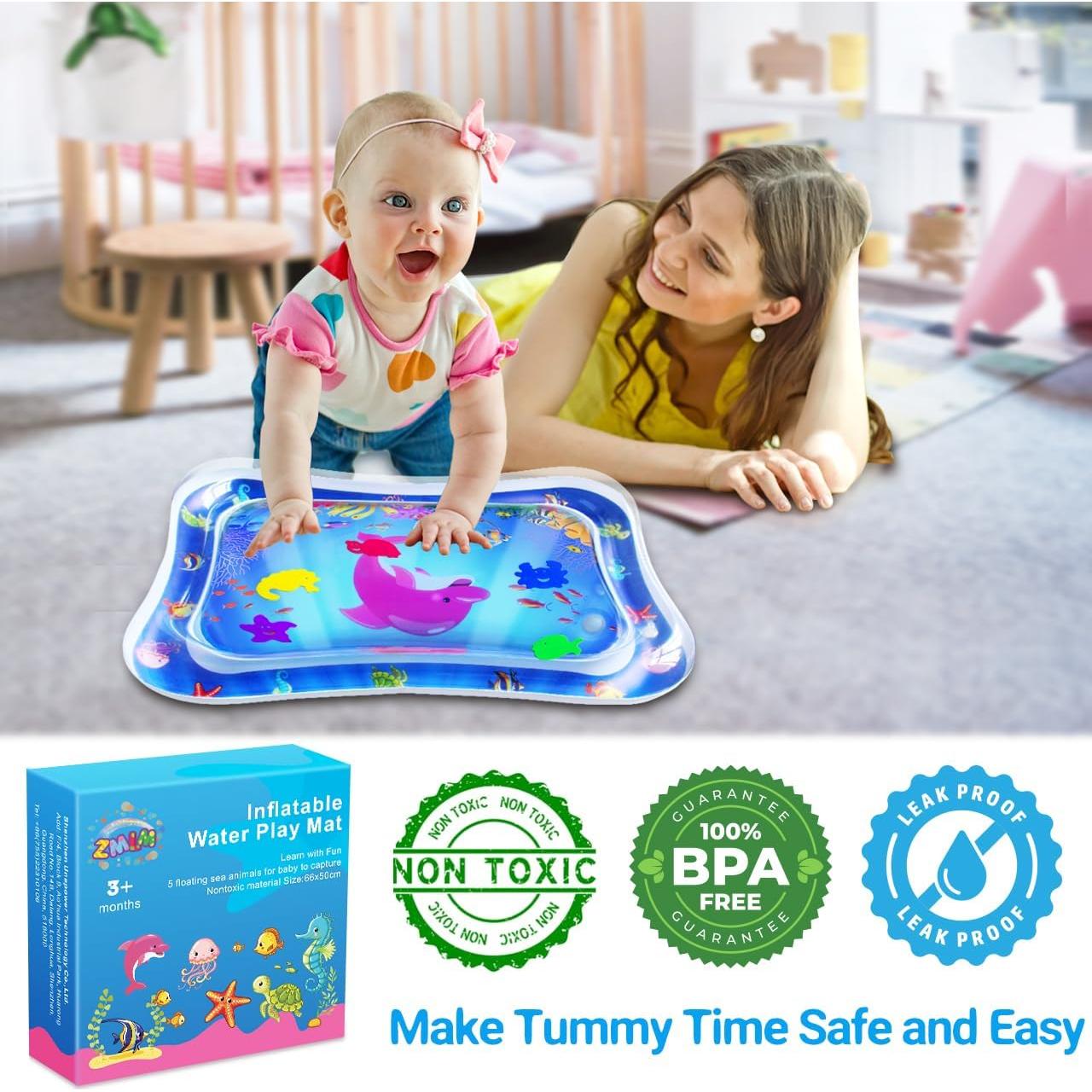 Alfombra de Agua Tummy Time ZMLM para Bebés 3-12 Meses