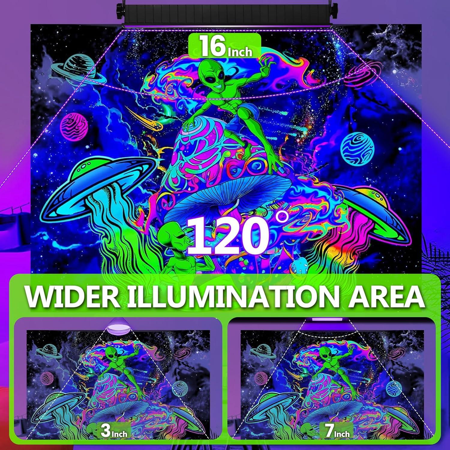 Paquete de 6 Luces LED Negras TigQiang 38W para Fiesta