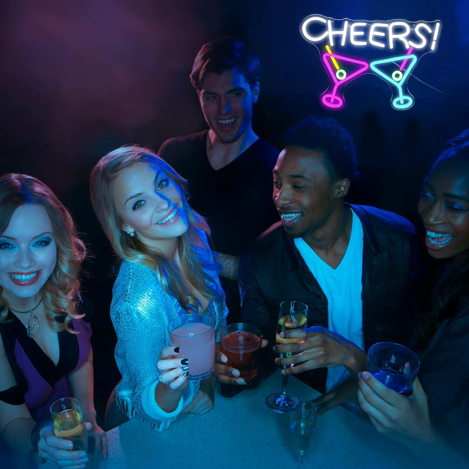 Cartel de Neón LED Noasktt Cocktail Cheers 42x29.2 cm