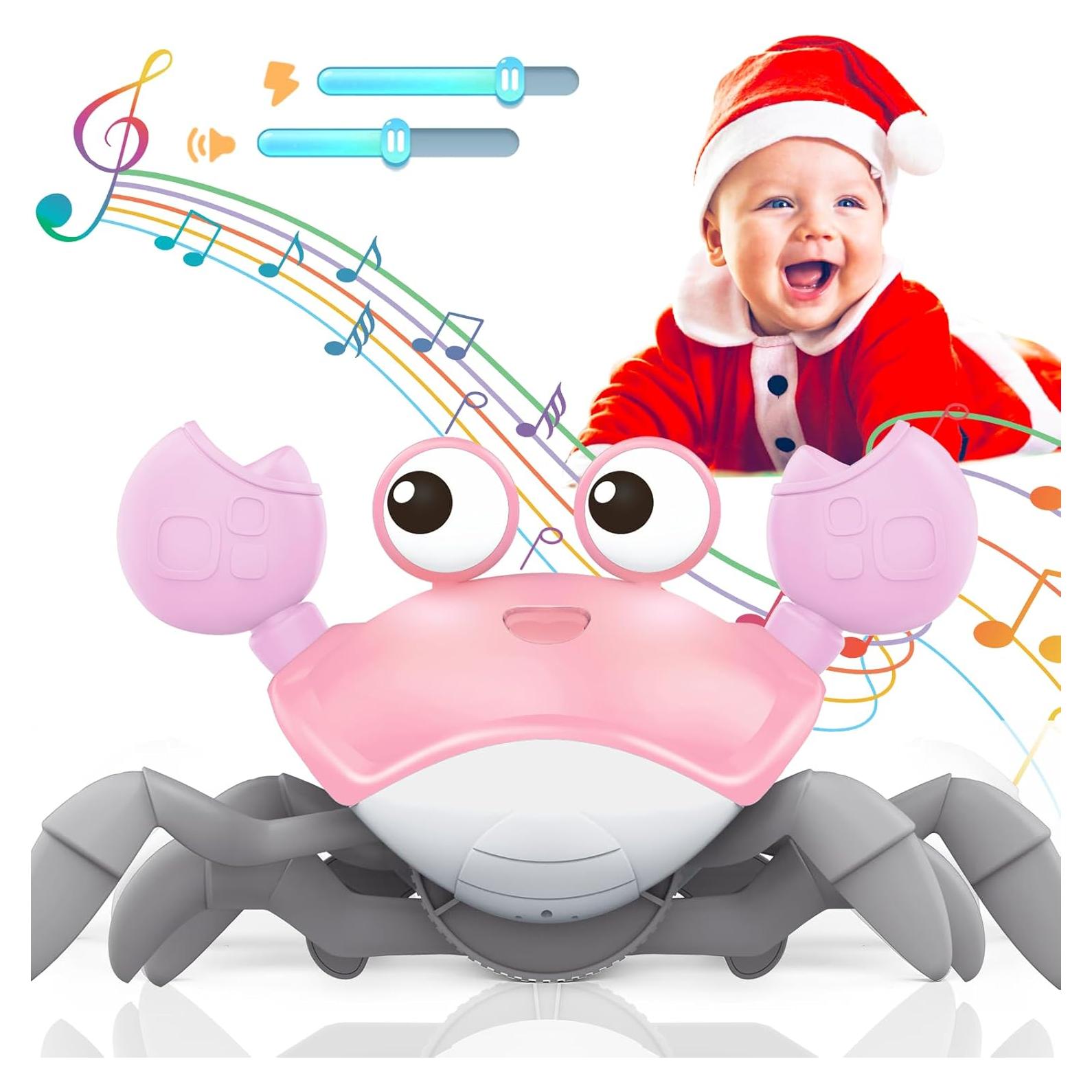 Juguete Cangrejo Gateador KIZJORYA Rosa Musical 0-6 Años