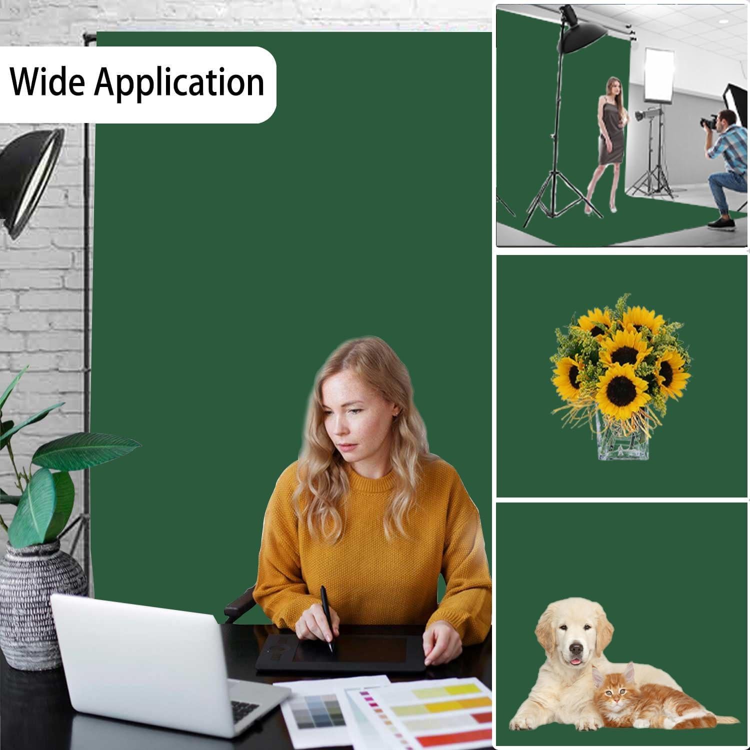 Fondo de Fotografía Verde Oscuro TERSUM 1.52x2.13m para Retratos