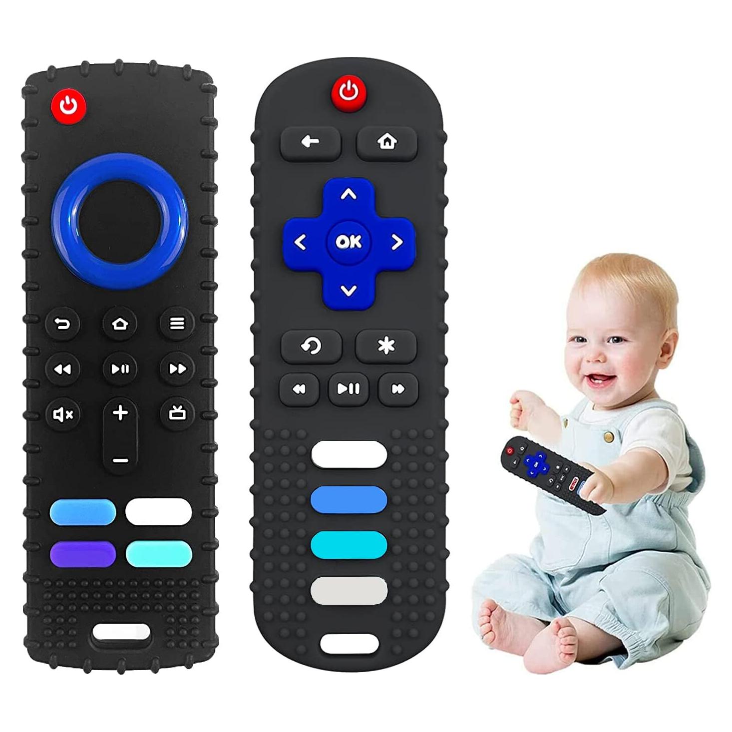 Mordedores de Silicona para Bebés - Control Remoto 2 Piezas