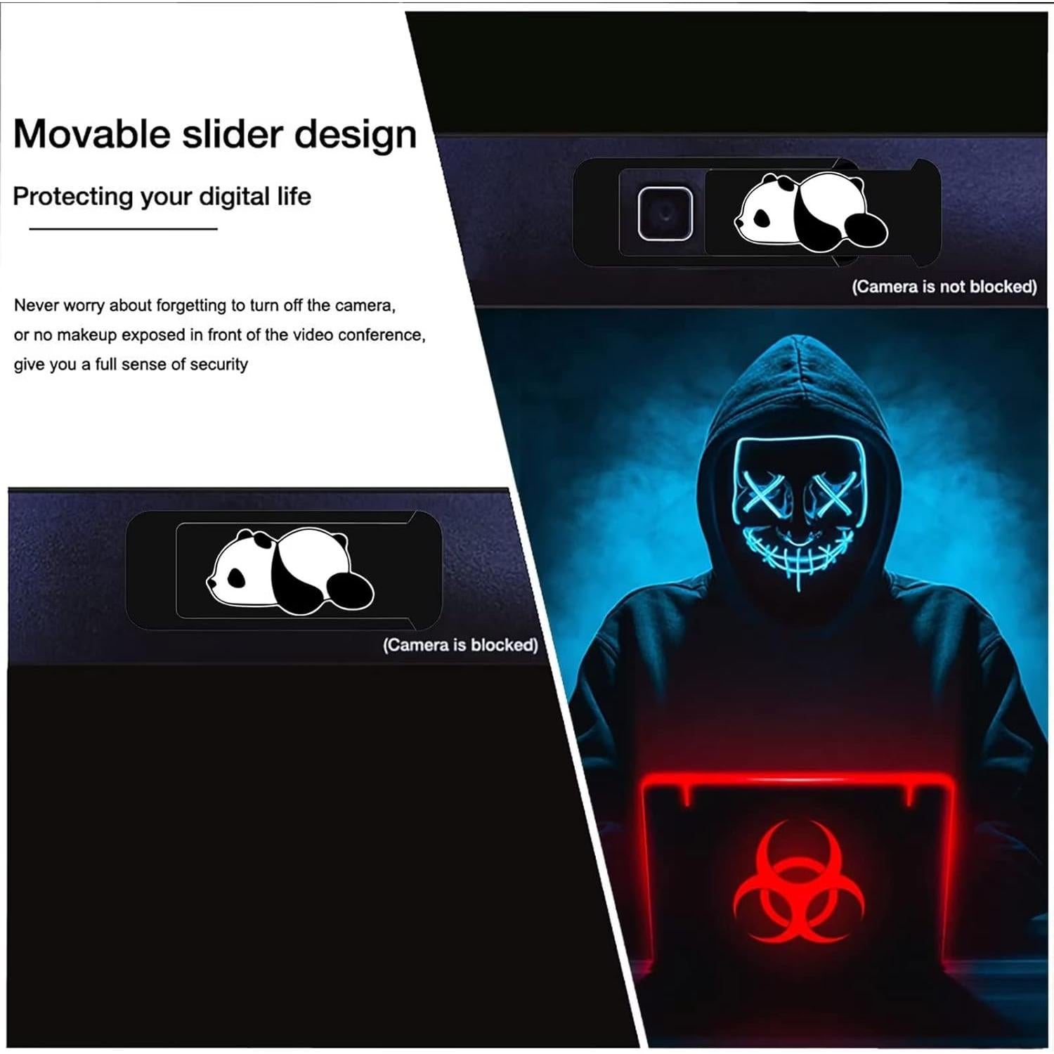 Deslizador de cubierta de cámara de laptop YOOWAY Panda