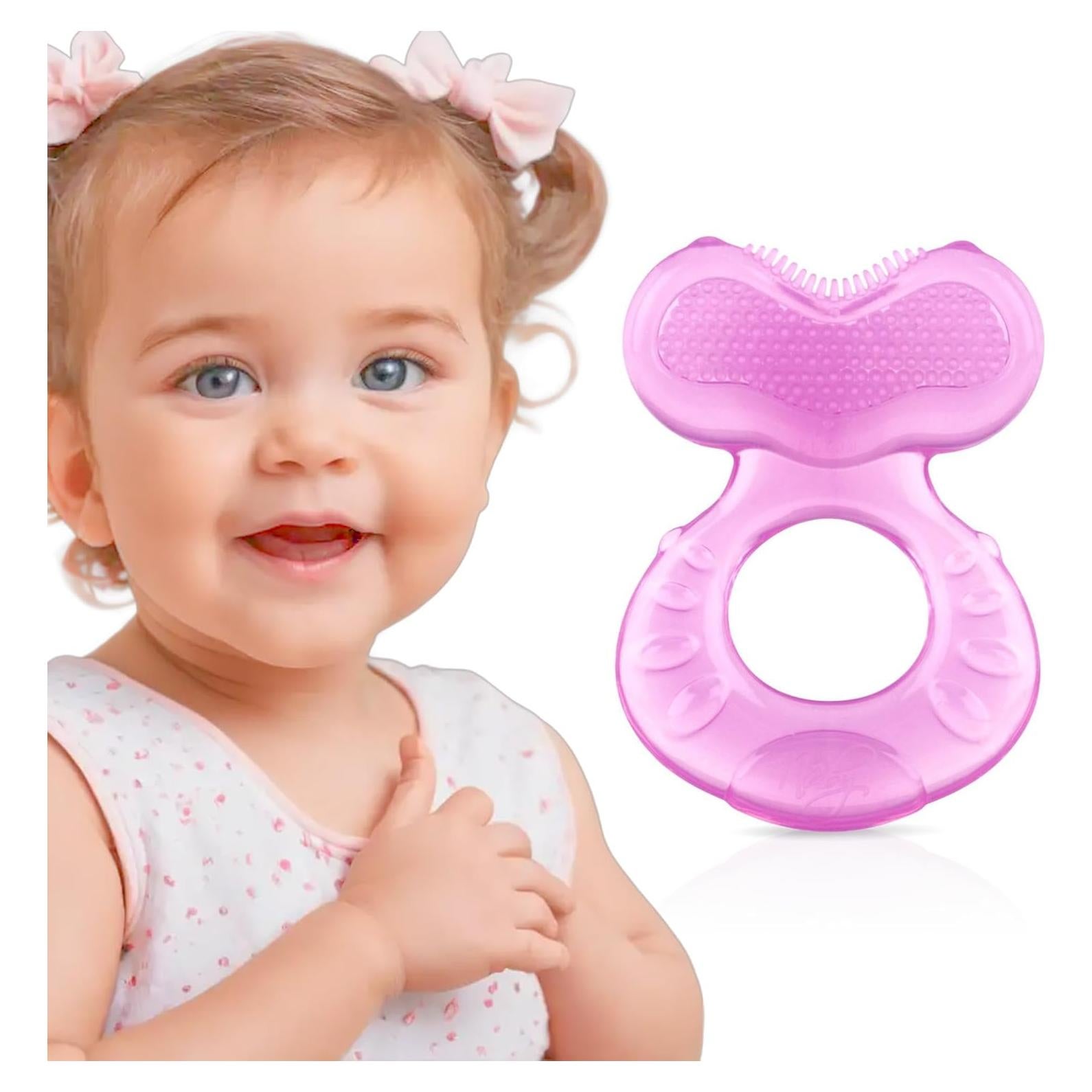 Mordedor Nuby Teethe-EEZ Silicona Rosa con Estuche