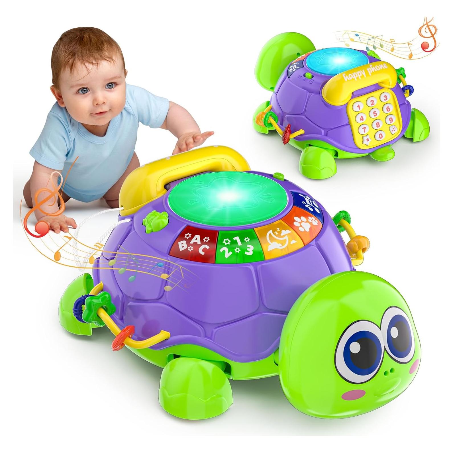 Tortuga Musical para Gatear Glzm con Luz y Sonidos