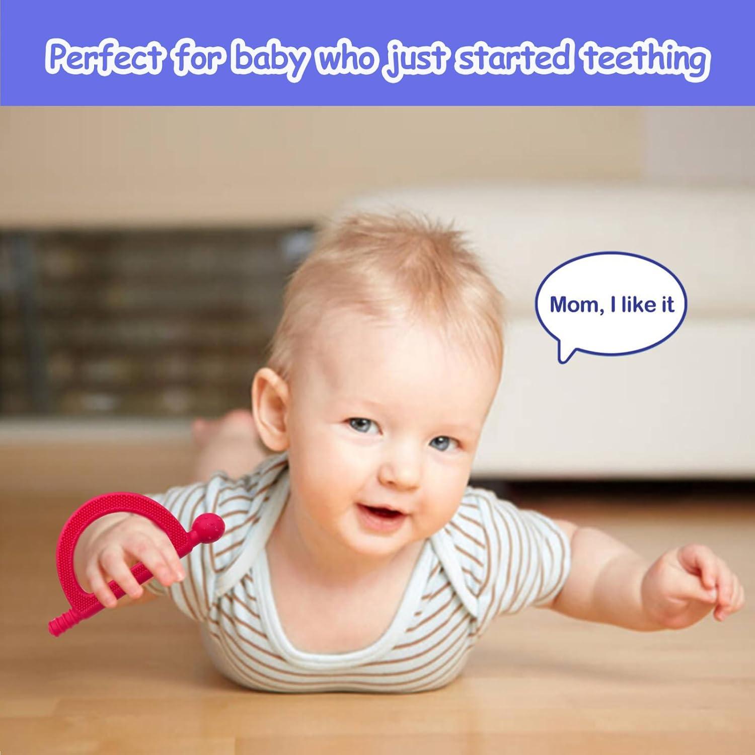 Paquete de 2 Mordedores de Silicona para Bebés 18+ Meses