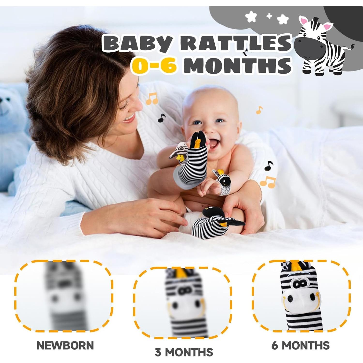 Juguetes para Bebés 0-6 Meses PHEZAPA Sonajeros Alto Contraste