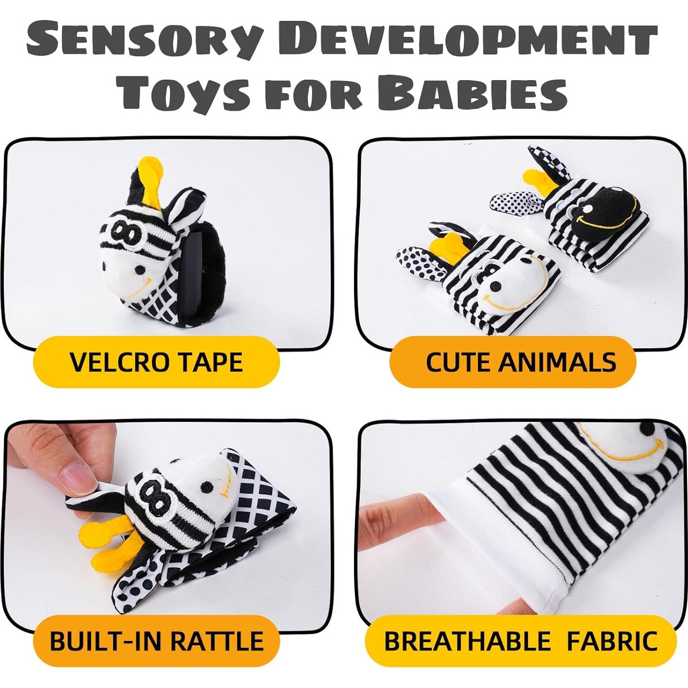 Juguetes para Bebés 0-6 Meses PHEZAPA Sonajeros Alto Contraste