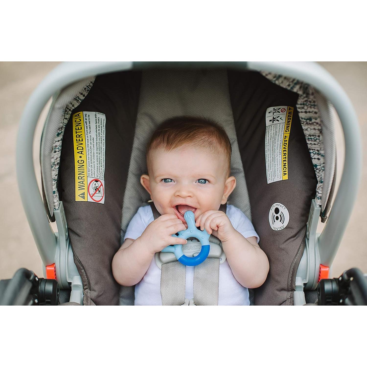 Nuby Set de Mordedores 3 Etapas Silicona Rosa/Púrpura 3m+