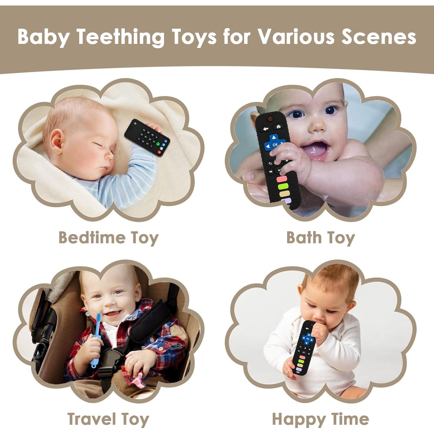 Juguetes de Dentición para Bebés Silicona 3 Piezas