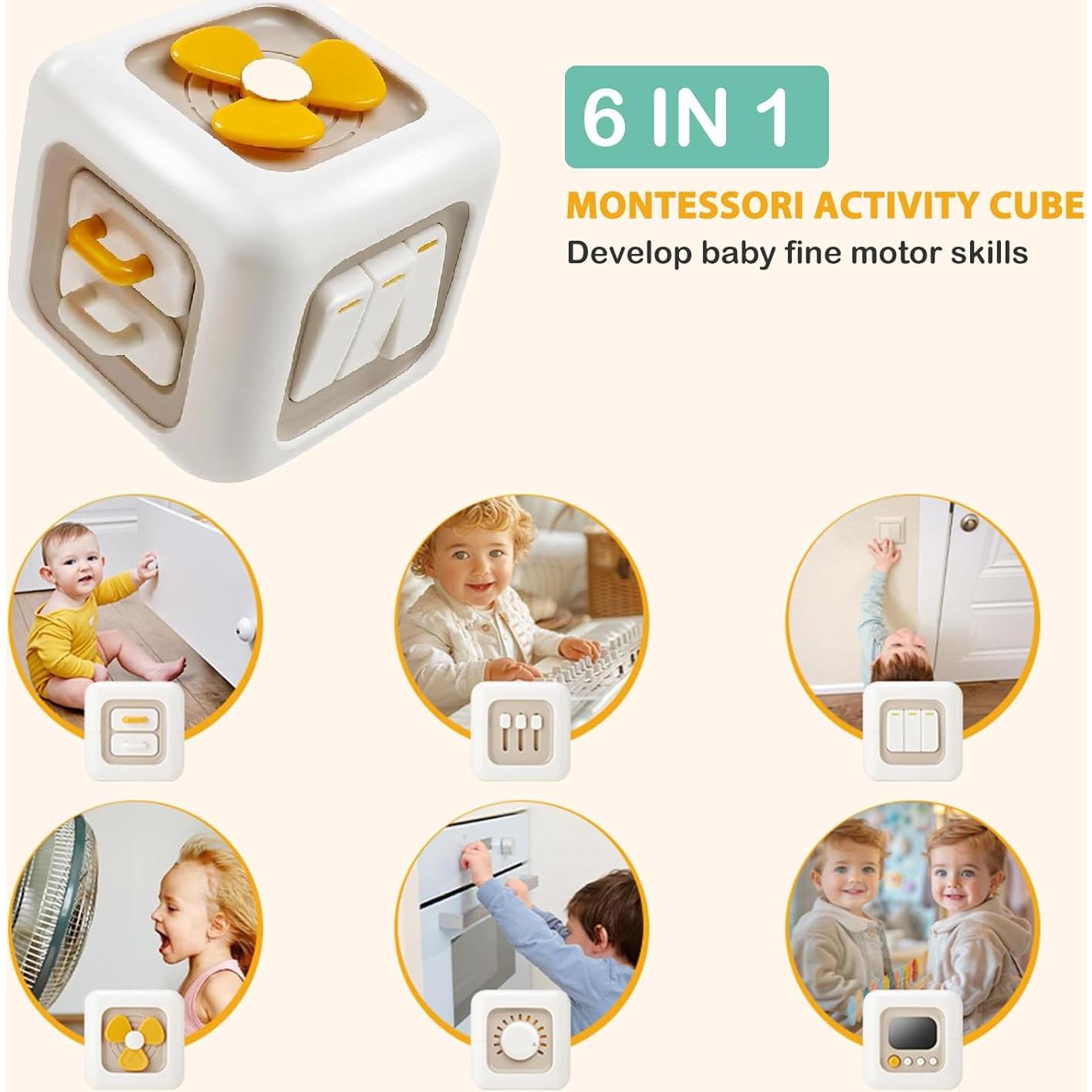 VoMii Juguetes Montessori 6 en 1 para Bebés 0-3 Años