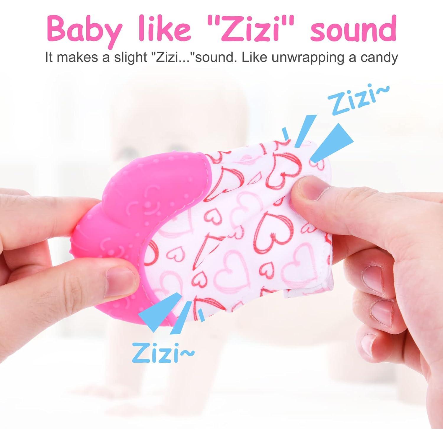 2 Mitones de Silicona para Dentición Vicloon - Rosa