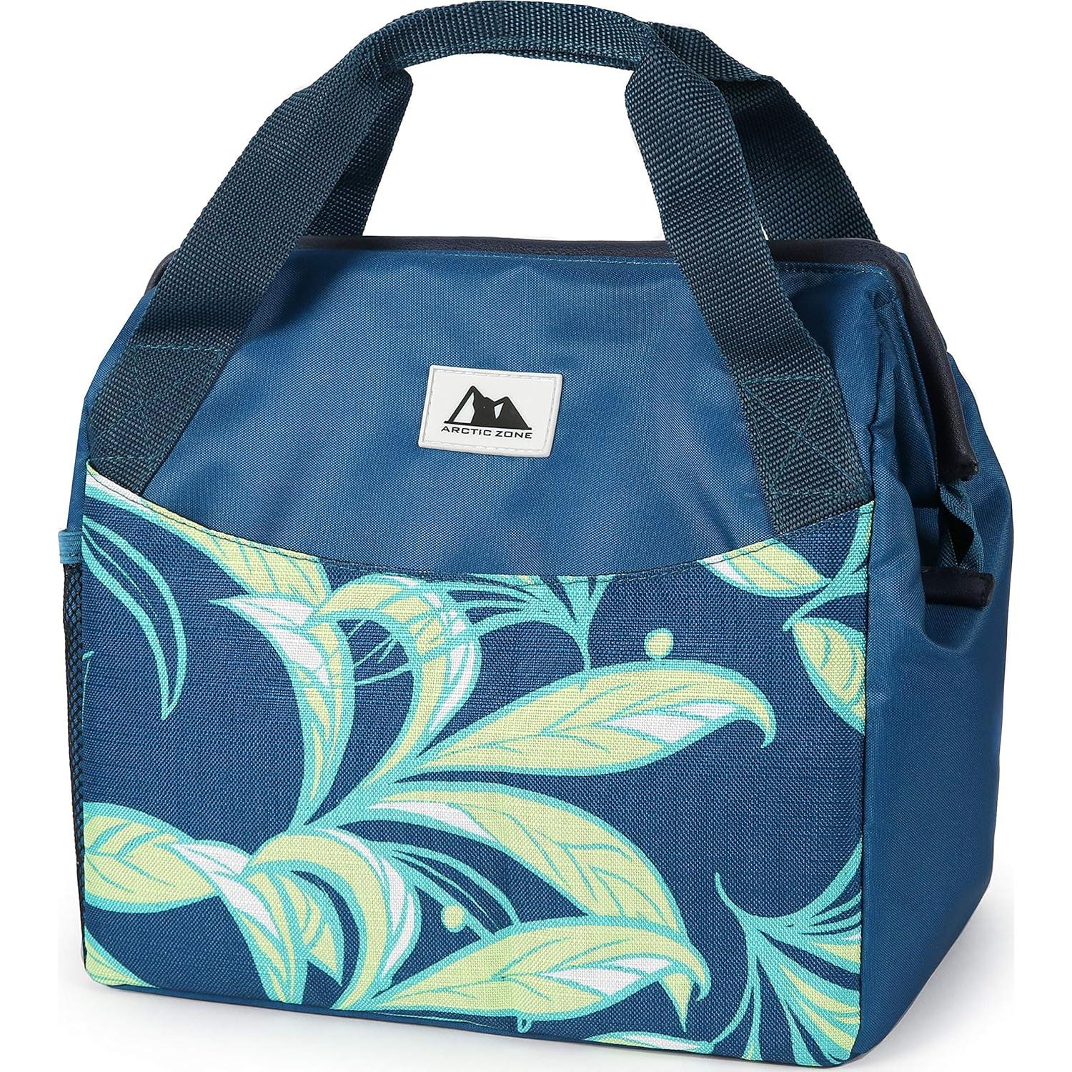 Bolsa de Almuerzo Arctic Zone Gris Hoja con 6 Compartimentos