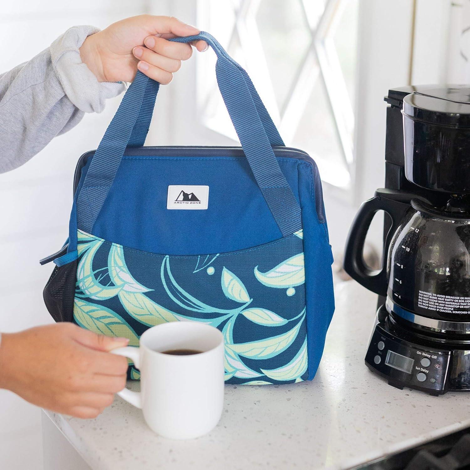 Bolsa de Almuerzo Arctic Zone Gris Hoja con 6 Compartimentos