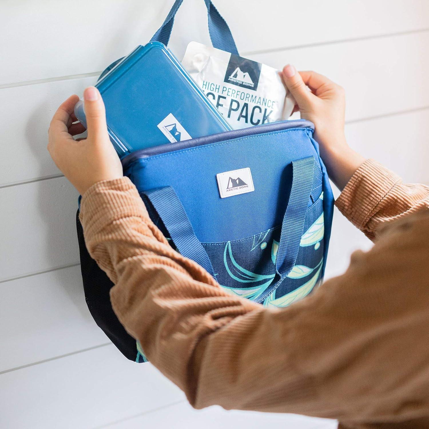 Bolsa de Almuerzo Arctic Zone Gris Hoja con 6 Compartimentos