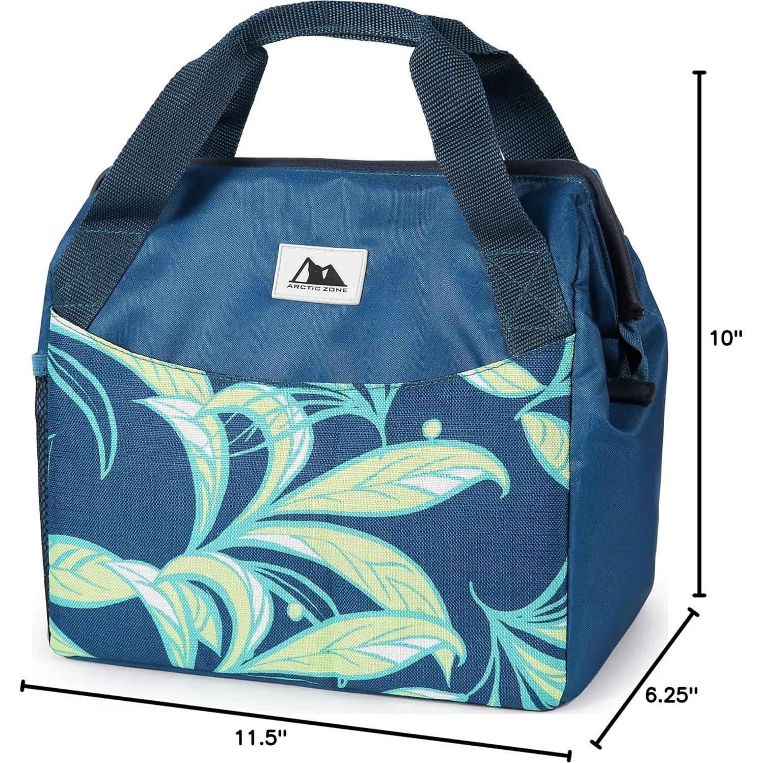 Bolsa de Almuerzo Arctic Zone Gris Hoja con 6 Compartimentos