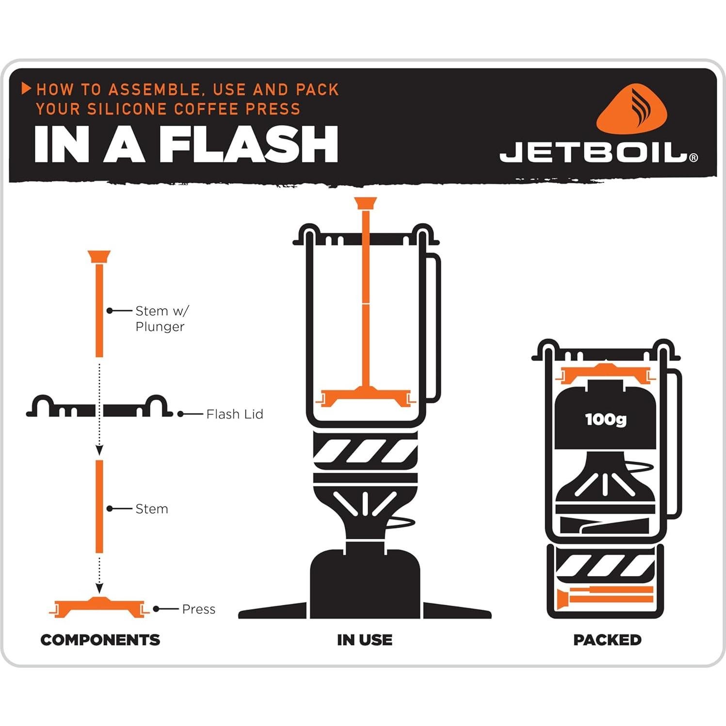 Prensa Francesa de Silicona Jetboil para Camping 1L